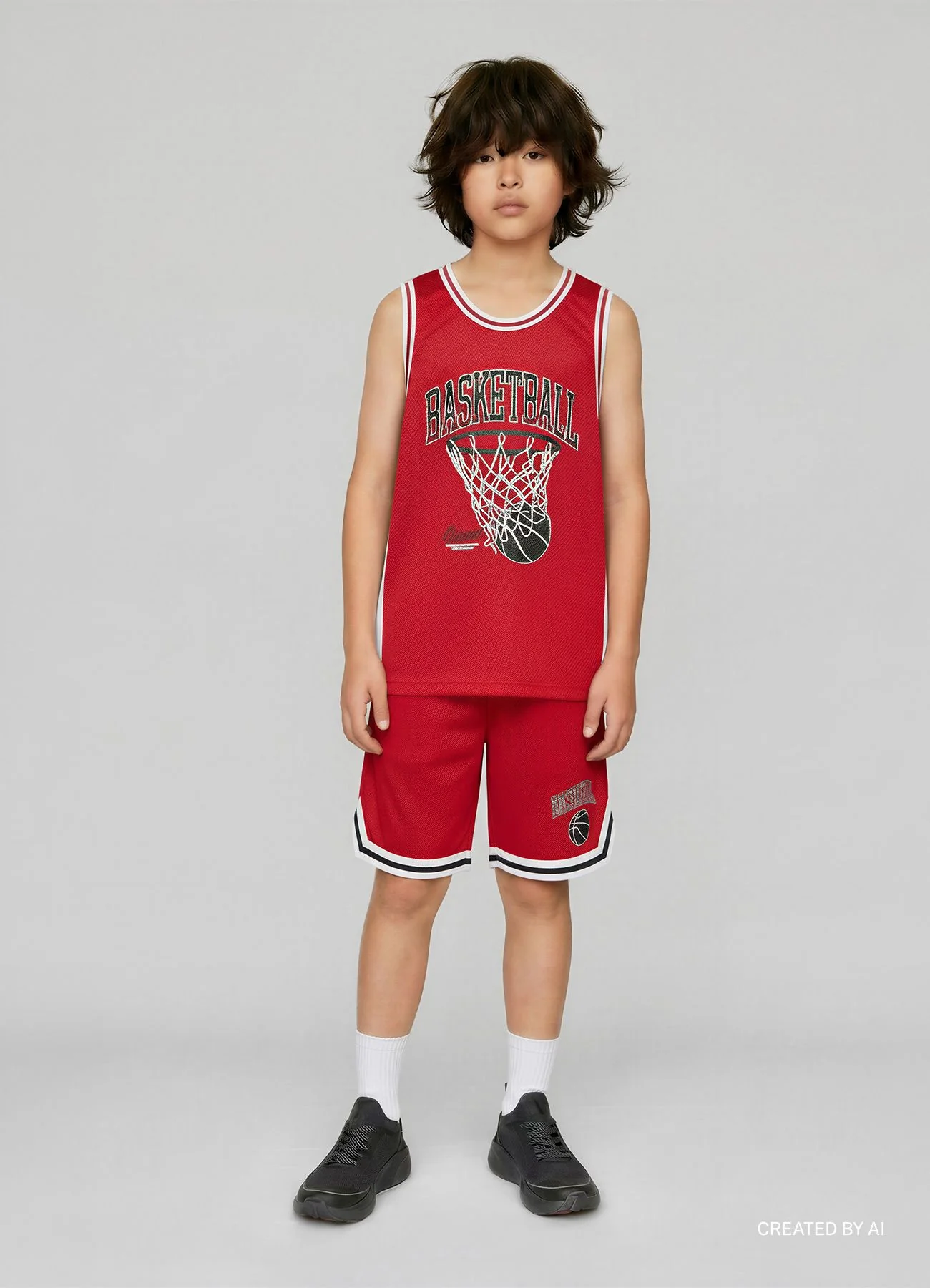 Canotta rete con stampa basketball - Image 4