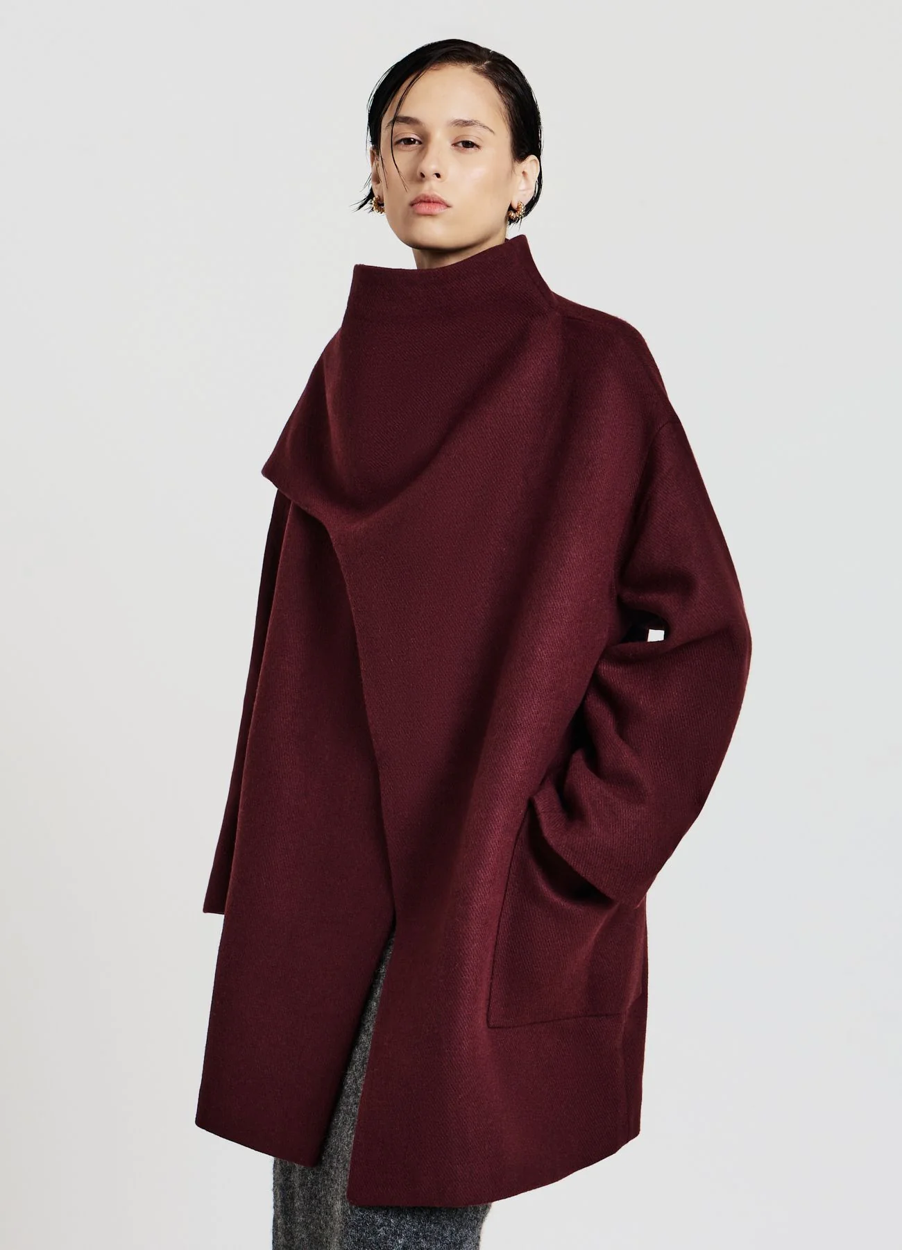 Cappotto con sciarpa integrata - Image 2