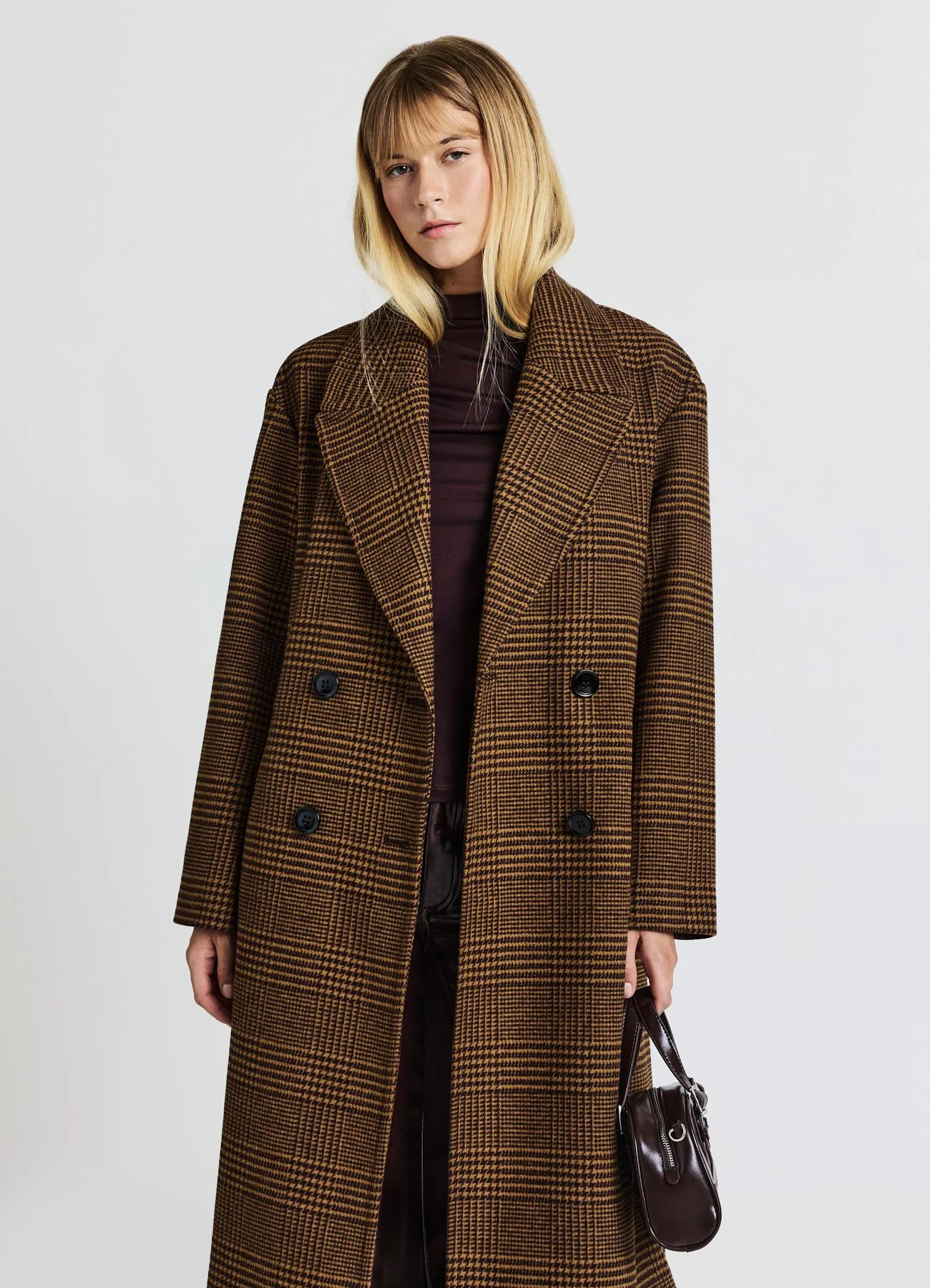 Cappotto doppiopetto a quadri - Image 4