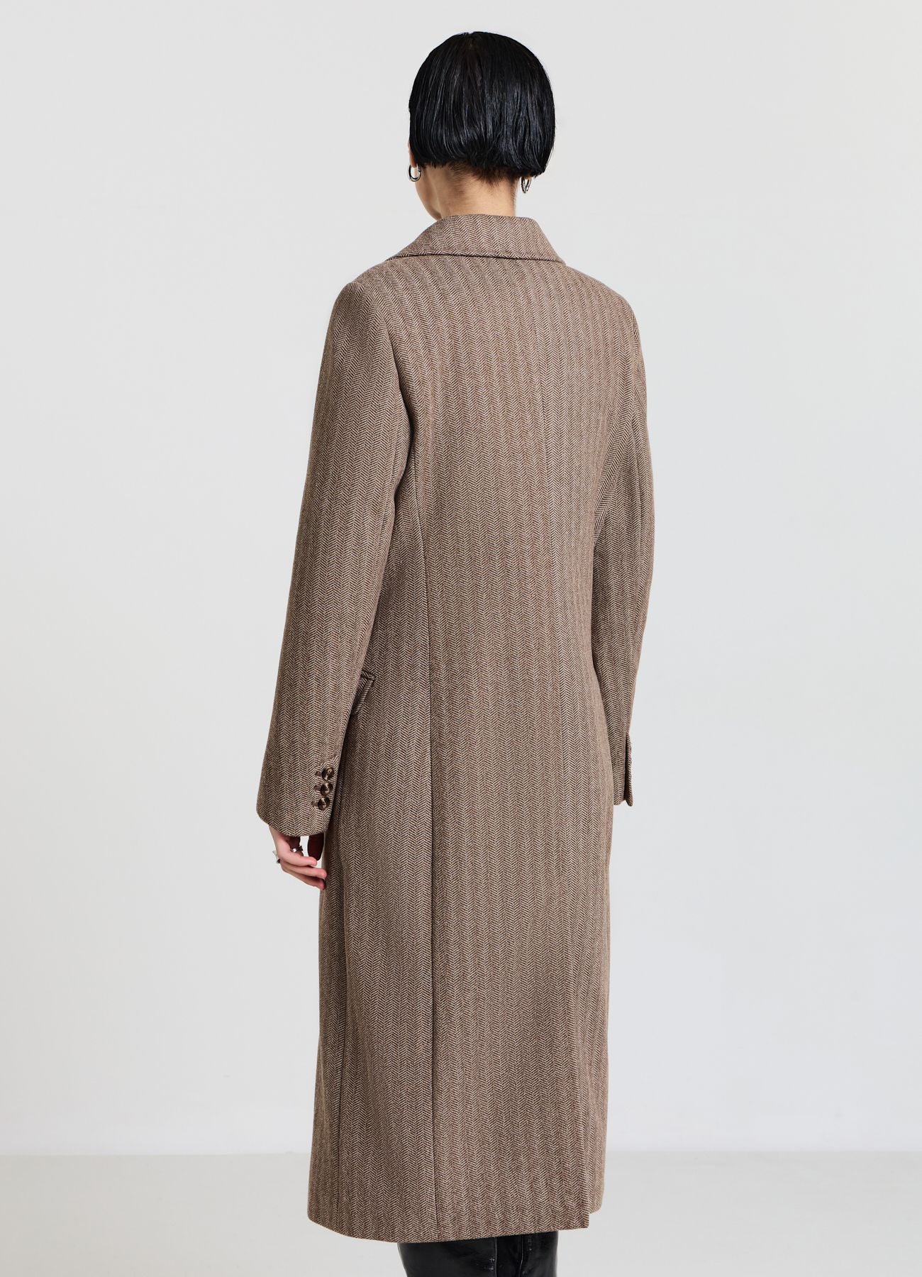 Cappotto doppiopetto spinato