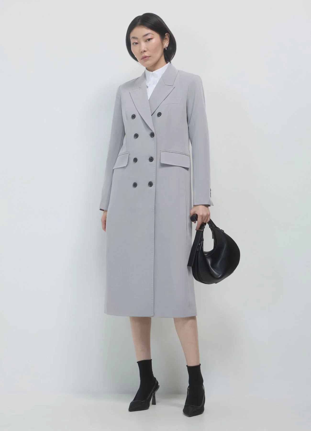Cappotto lungo melange - Image 3
