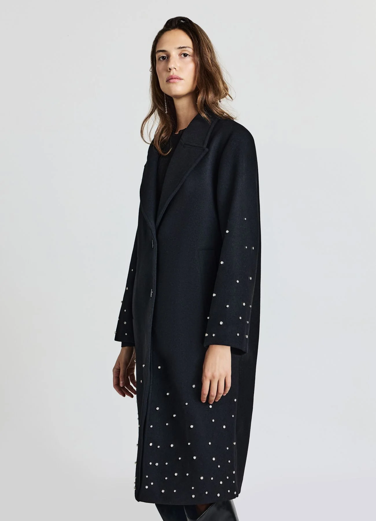 Cappotto monopetto con strass - Image 3