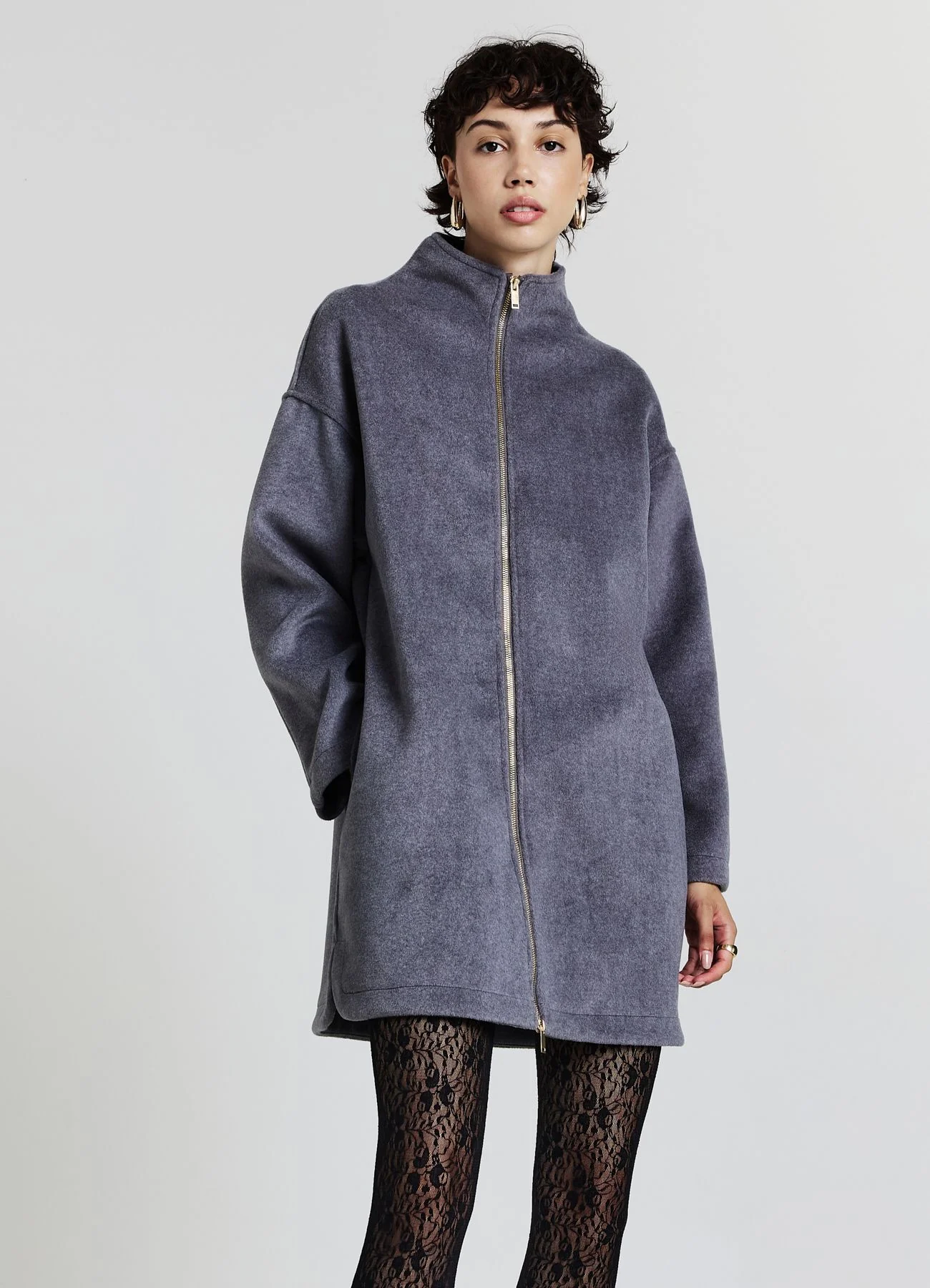 Cappotto sfoderato con zip