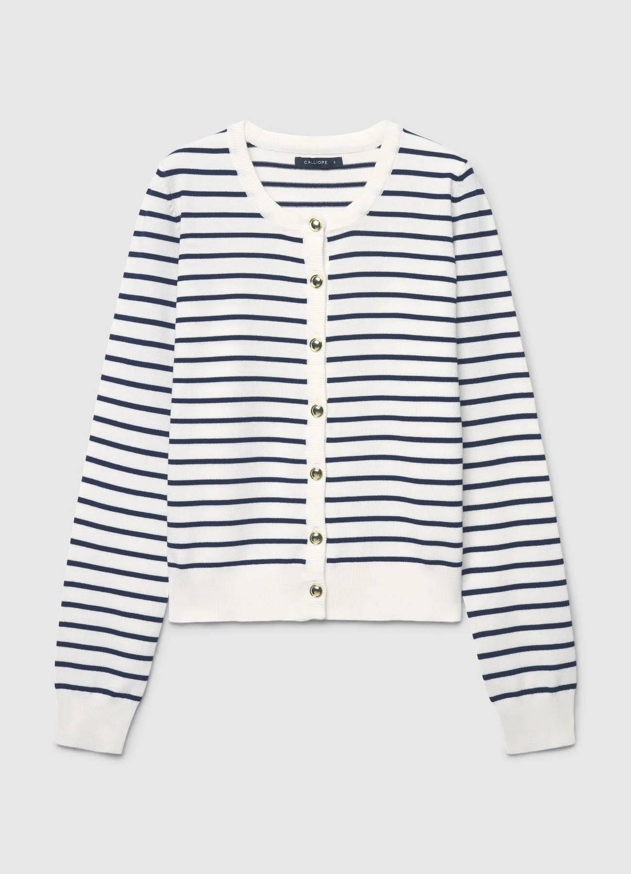 Cardigan a righe con bottoni - Image 4