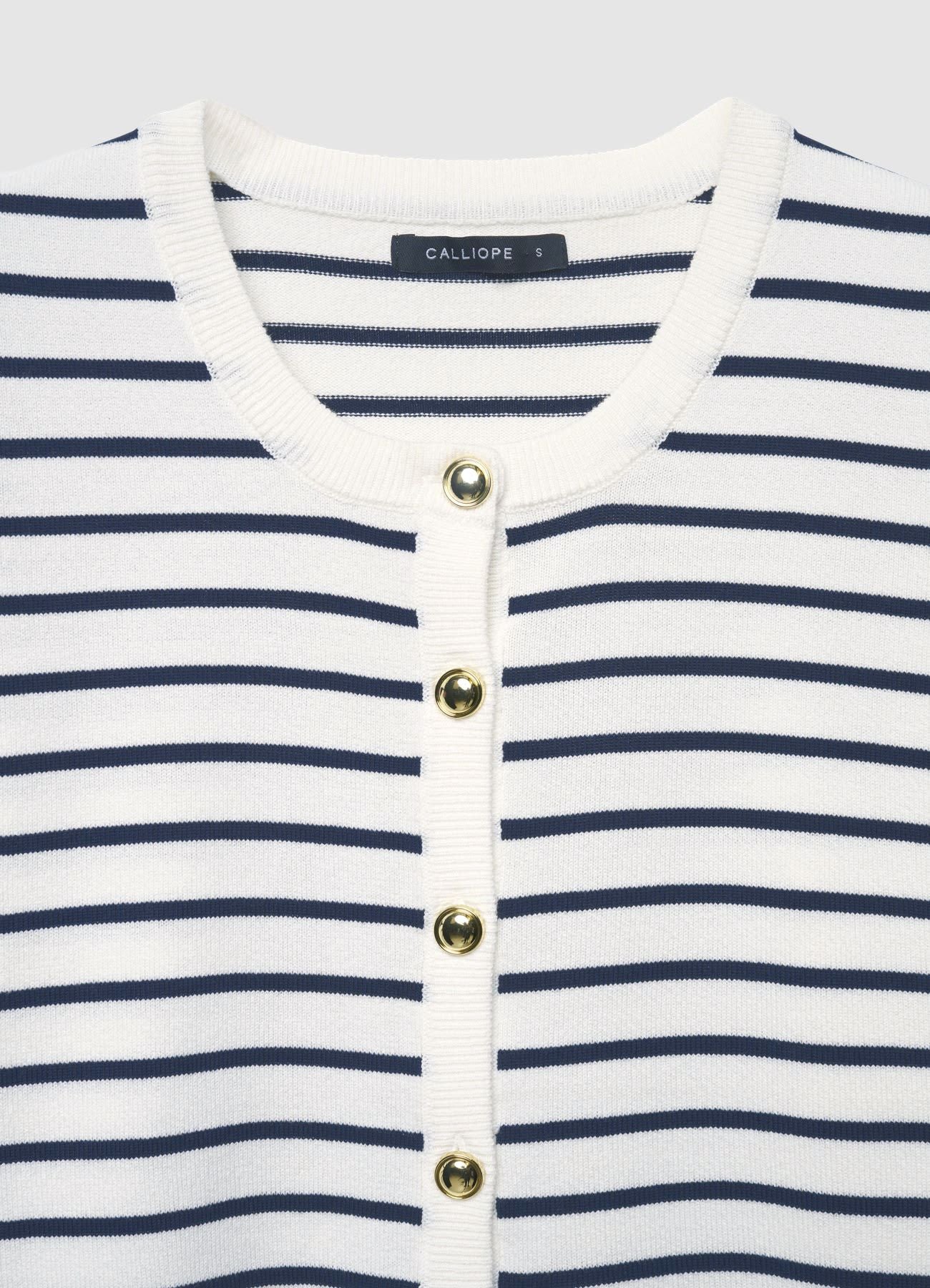 Cardigan a righe con bottoni - Image 5