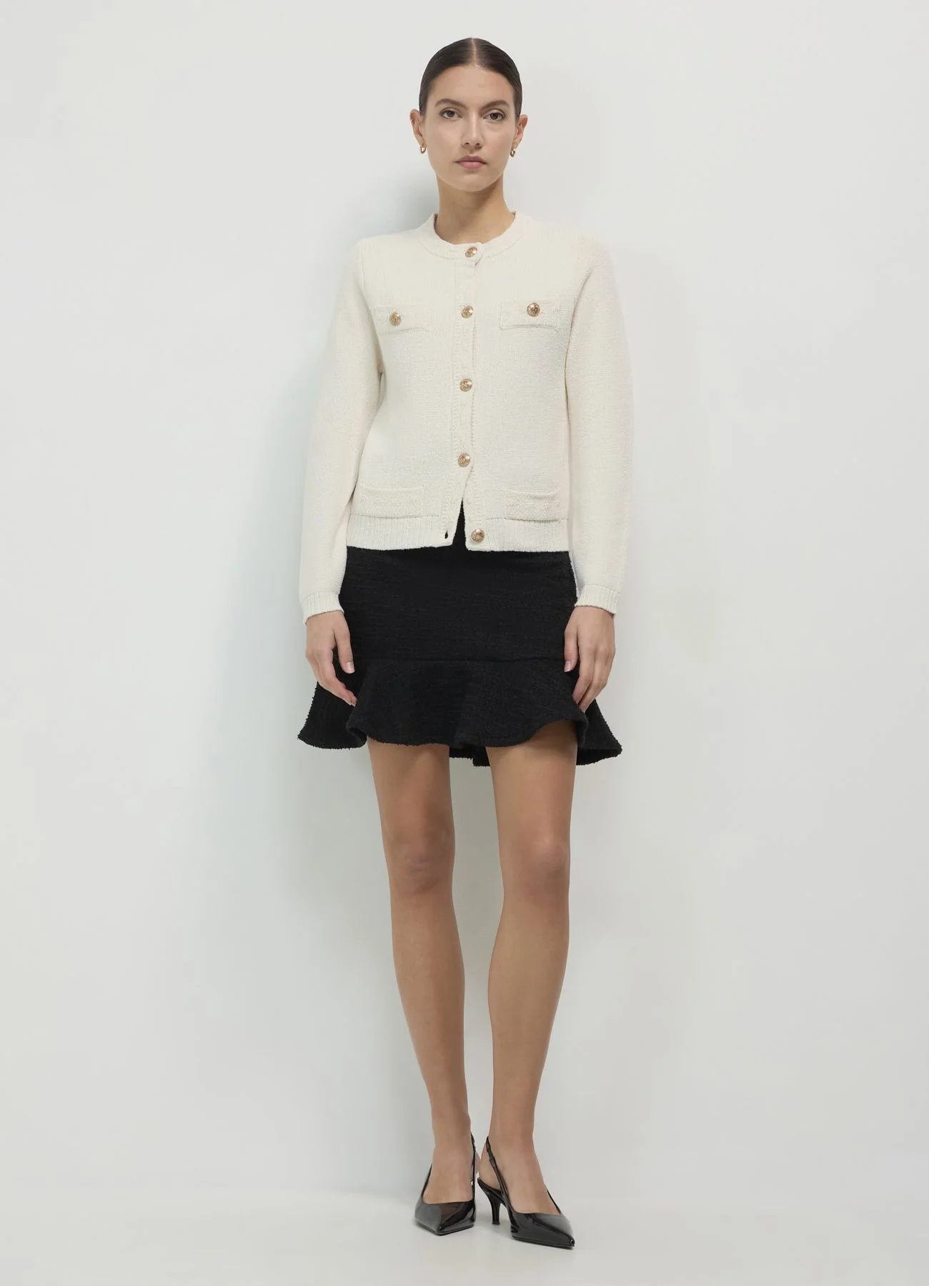 Cardigan bottoni oro