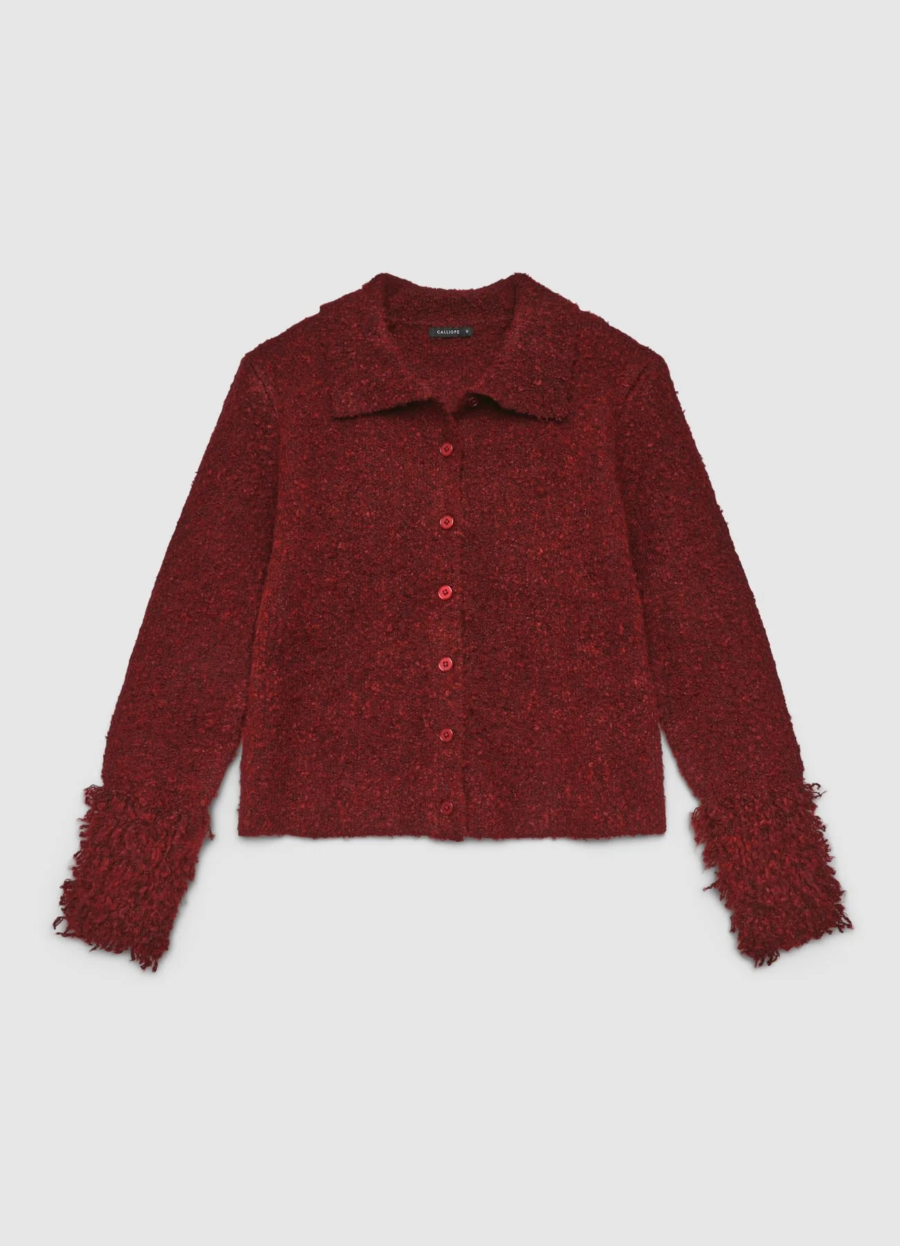 Cardigan bouclè con bottoni - Image 5