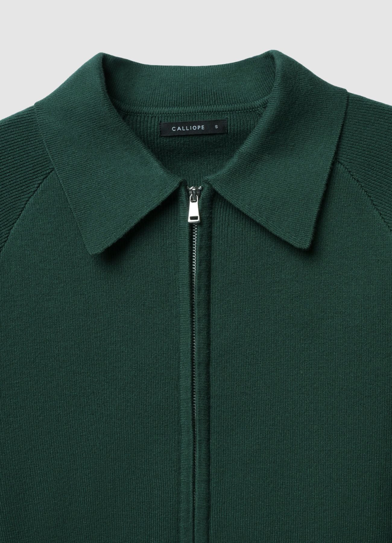 Cardigan colletto camicia e zip - Image 5