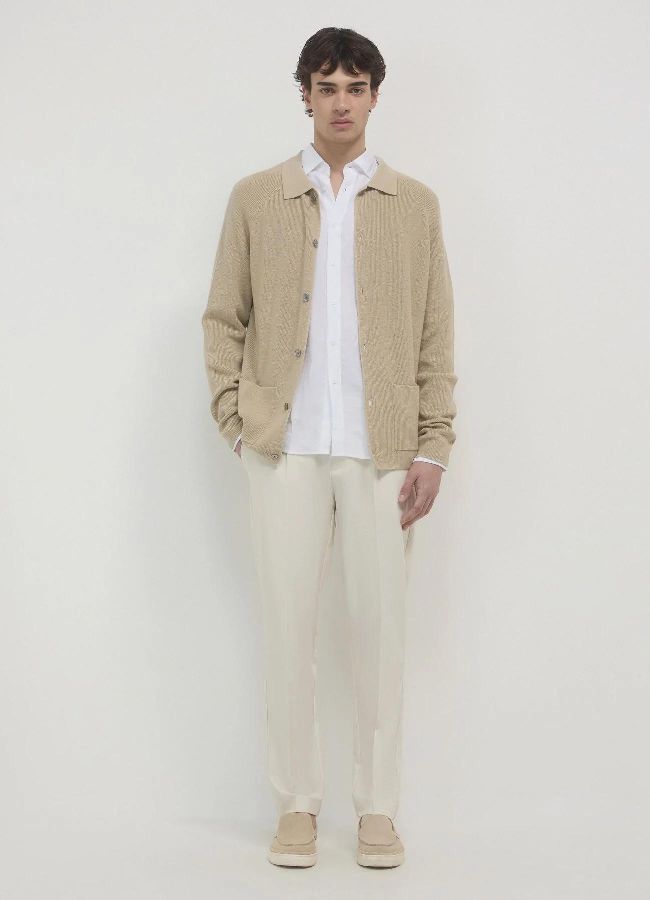 Cardigan collo a camicia - Image 4