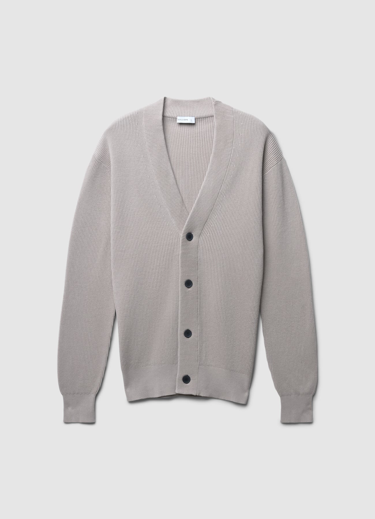 Cardigan con bottoni a coste - Image 5