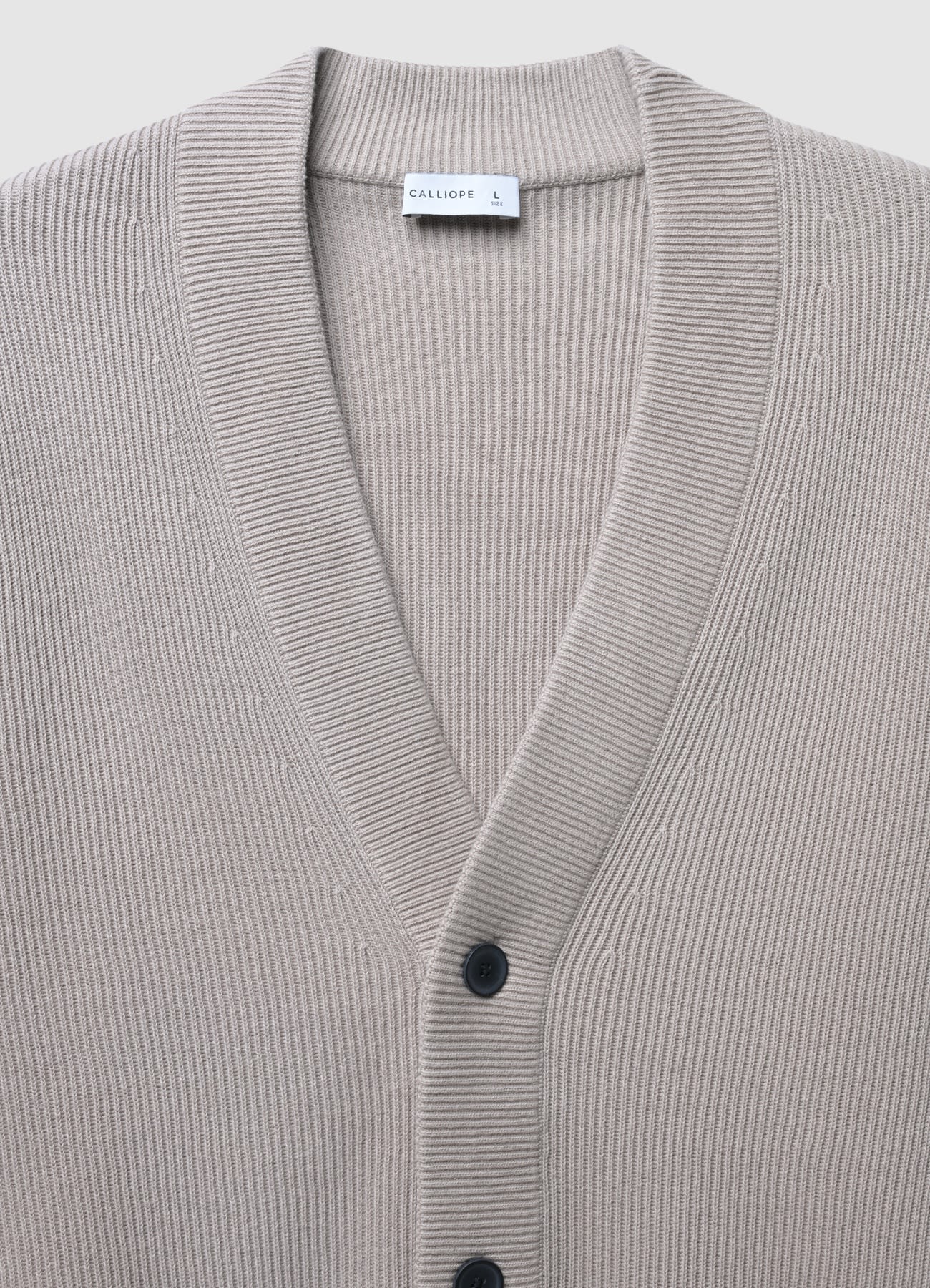 Cardigan con bottoni a coste - Image 6