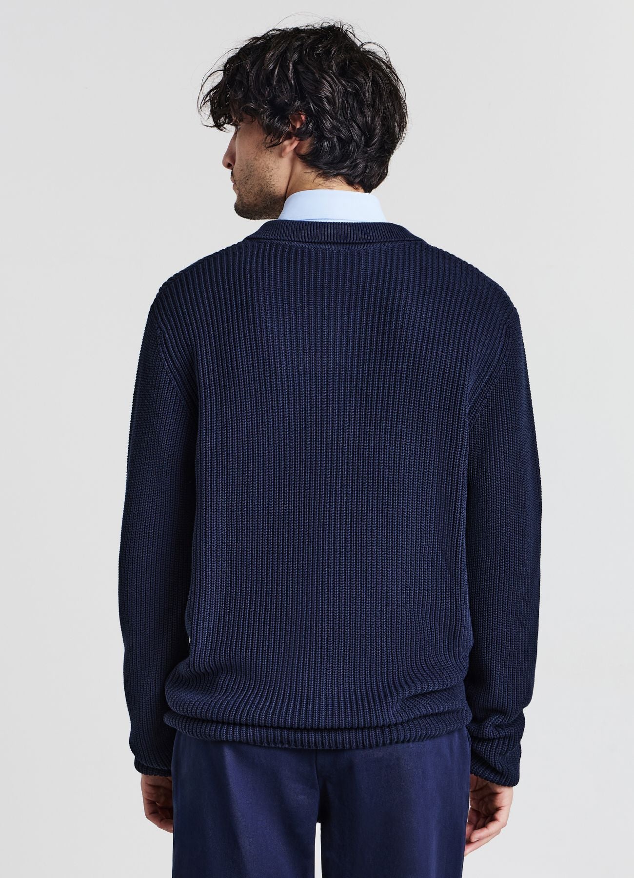 Cardigan con collo a camicia