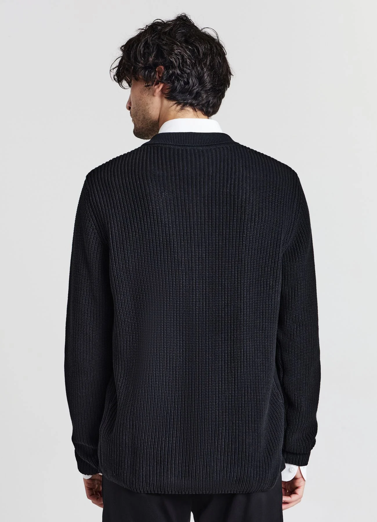 Cardigan con collo a camicia