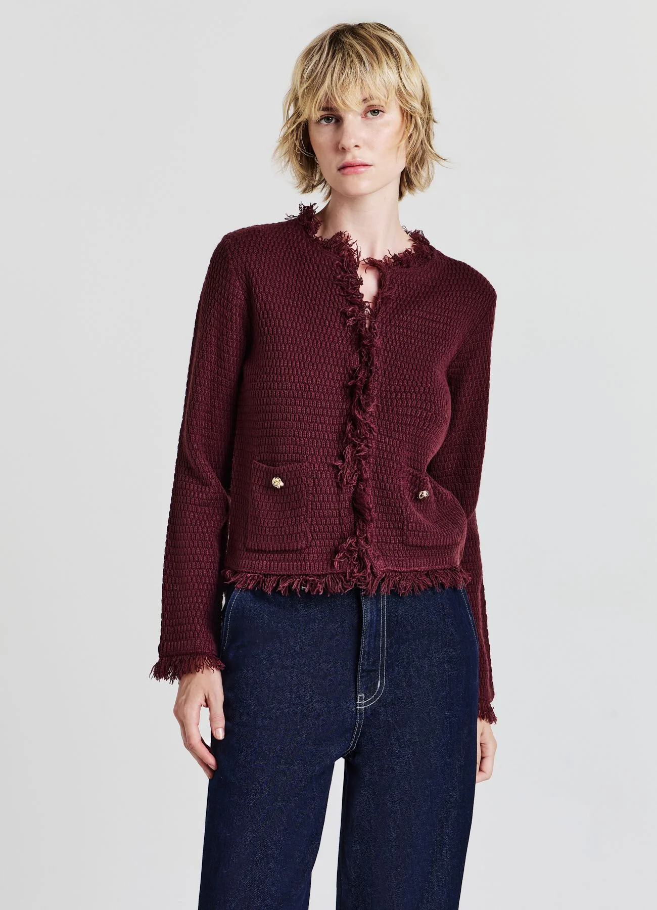Cardigan con frange