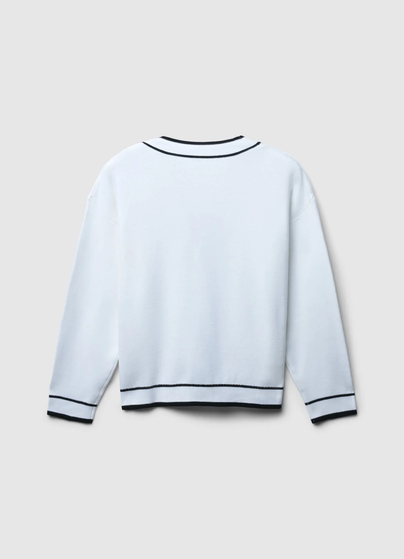 Cardigan con profili a contrasto - Image 6