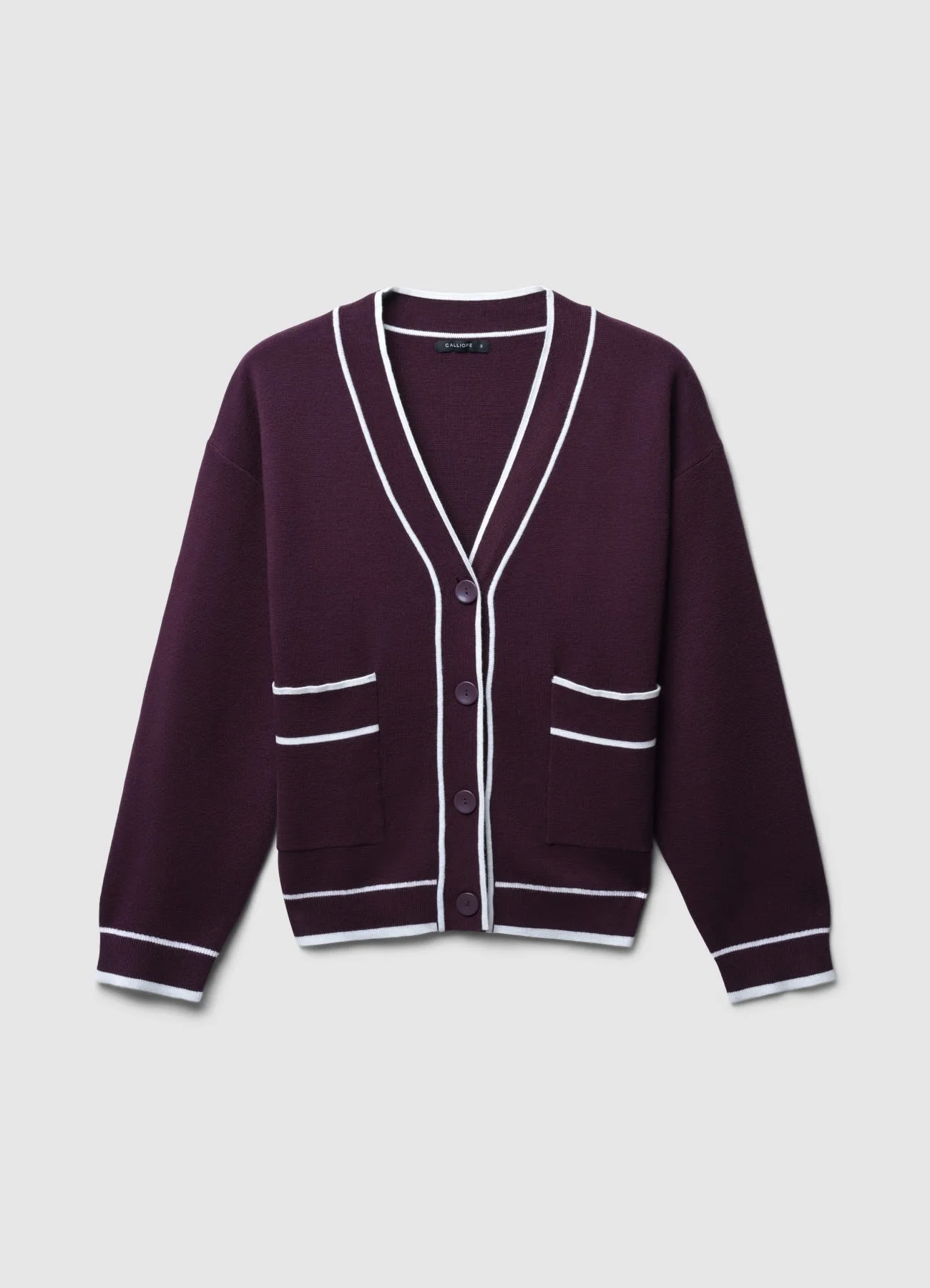 Cardigan con profili a contrasto - Image 4