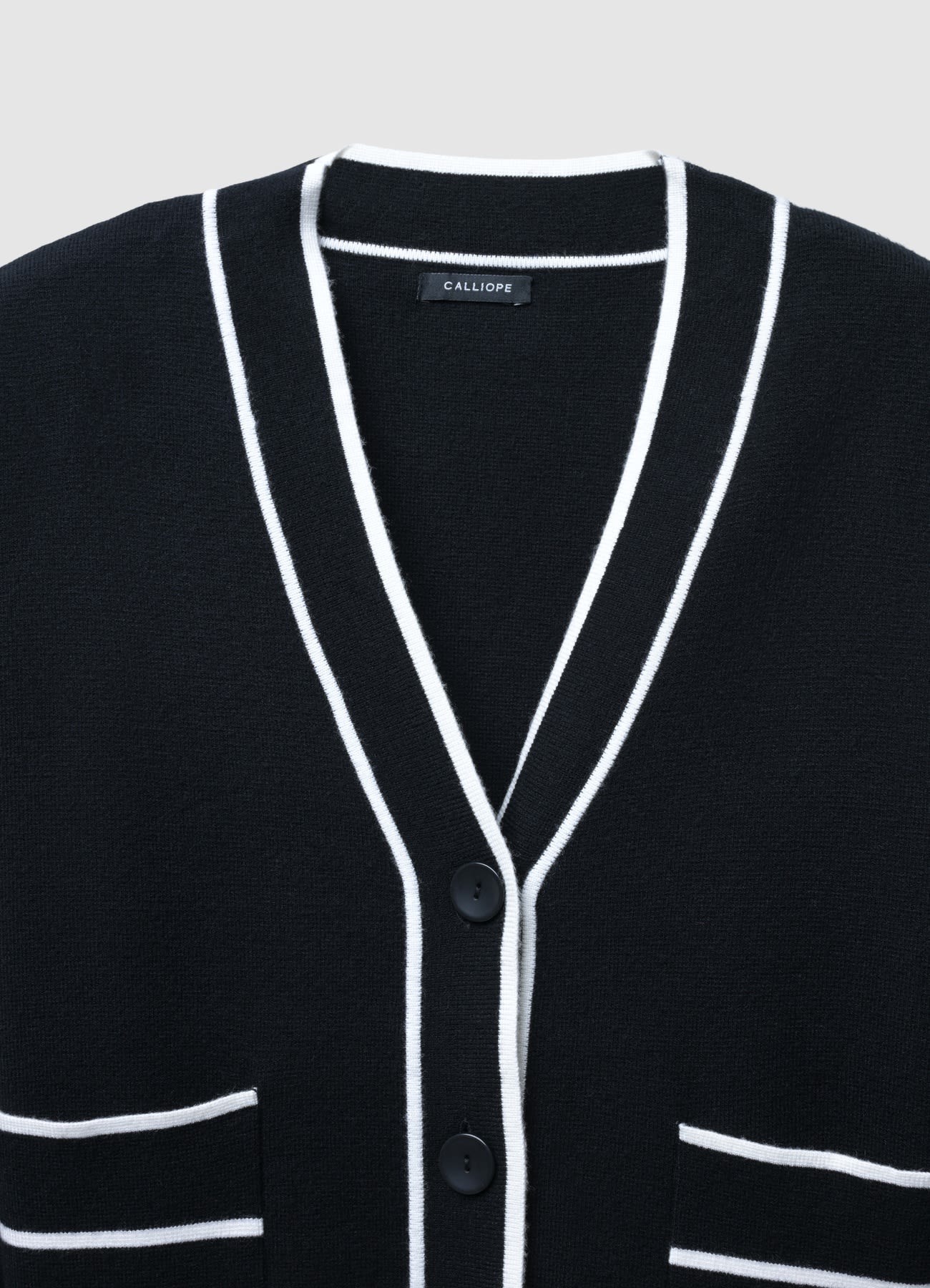 Cardigan con profili a contrasto - Image 5