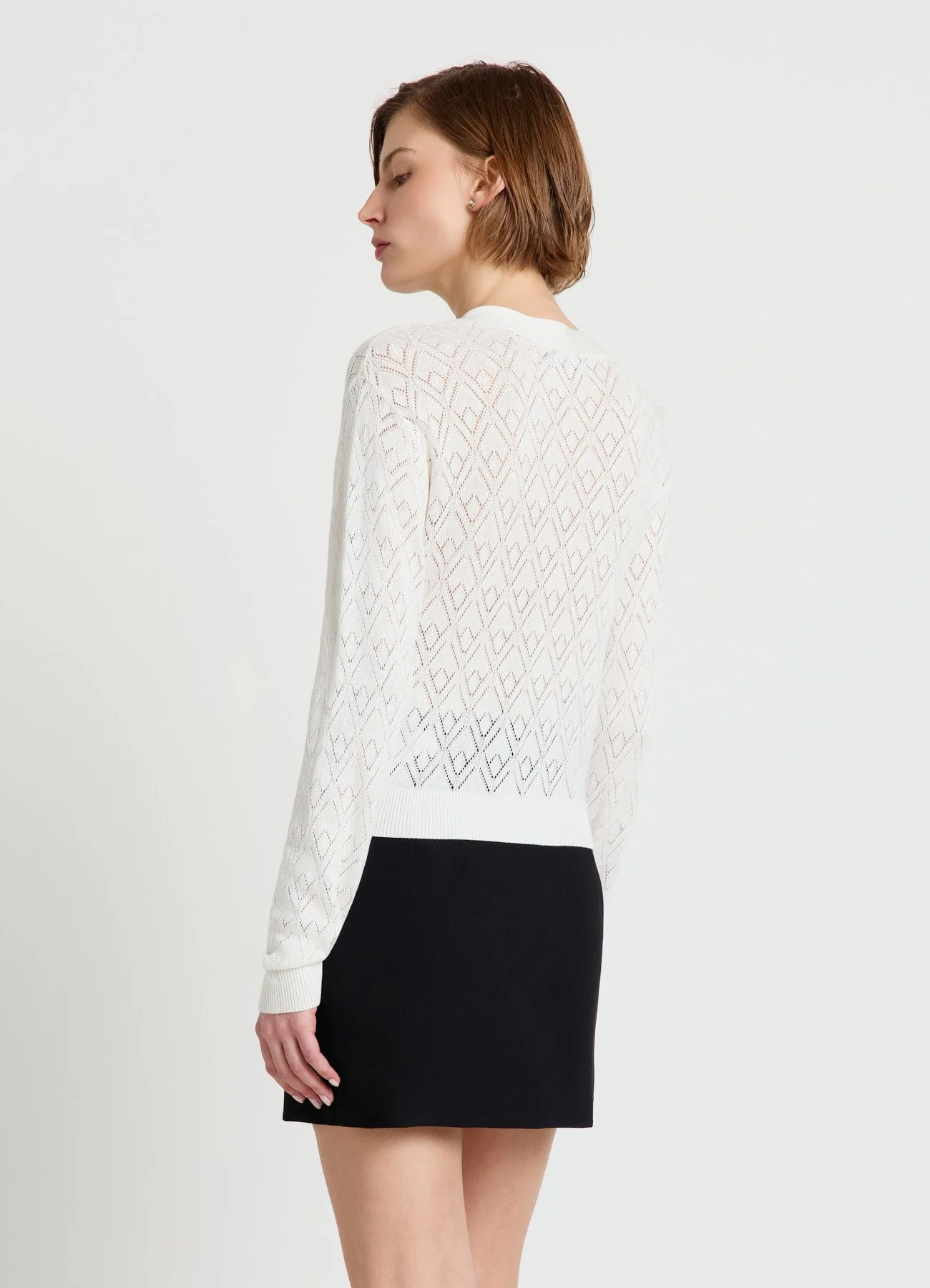 Cardigan con scollo a V e bottoni - Image 2