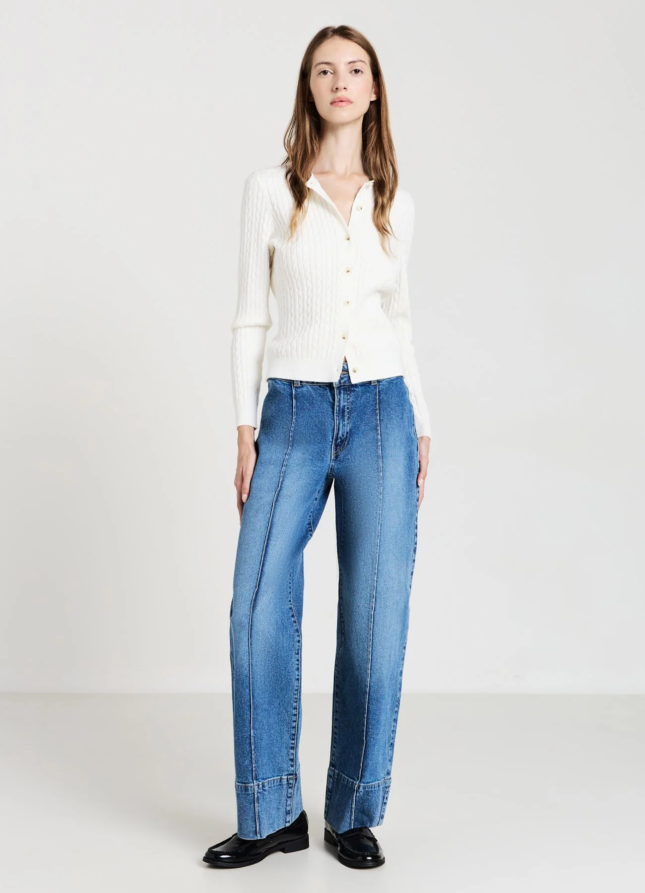 Cardigan con trecce
