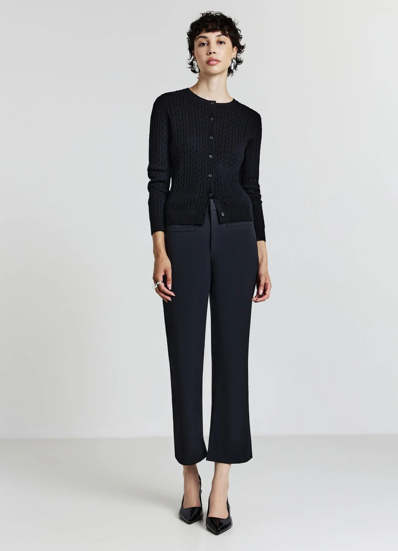 Cardigan con trecce
