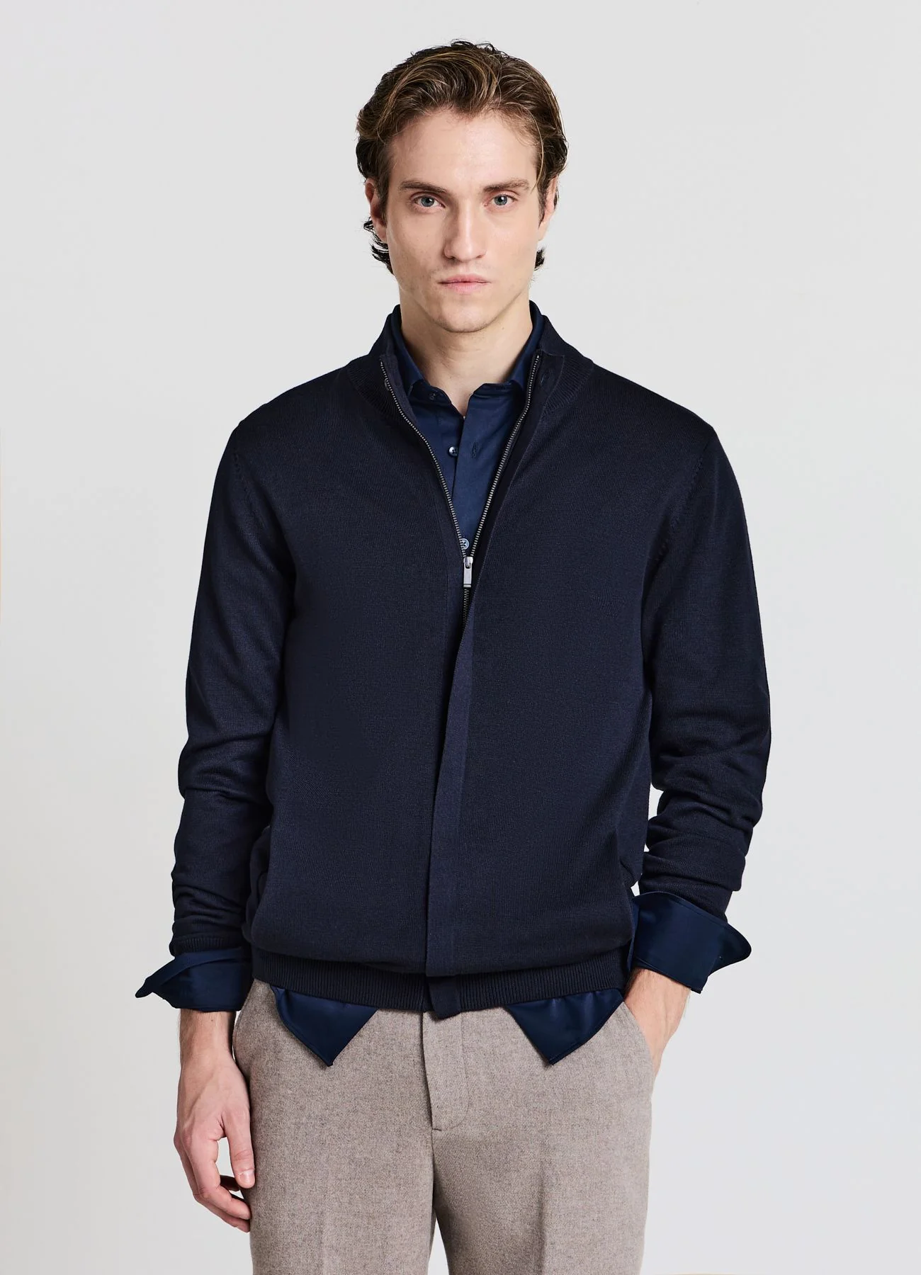 Cardigan con zip - Image 4