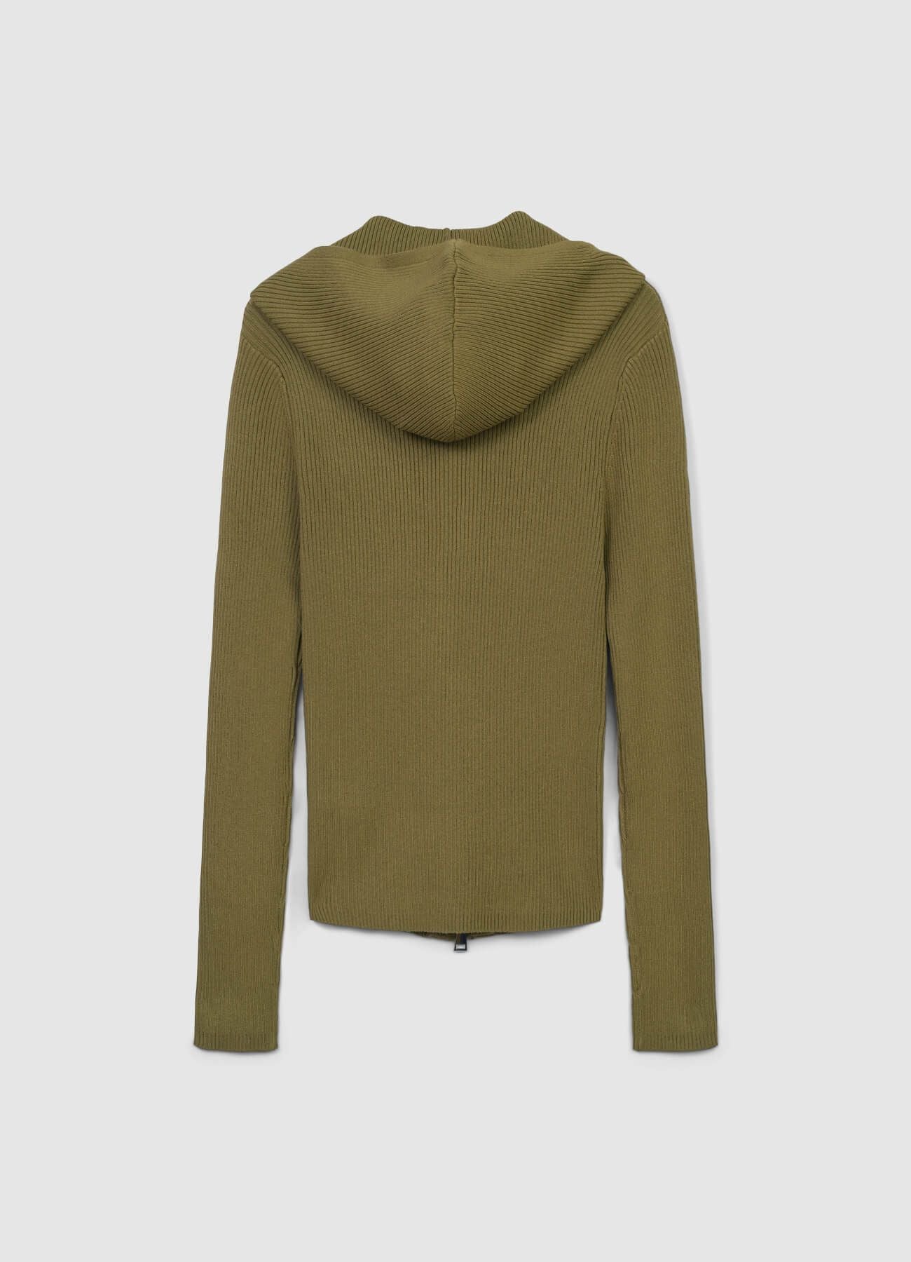 Cardigan costine con cappuccio - Image 5