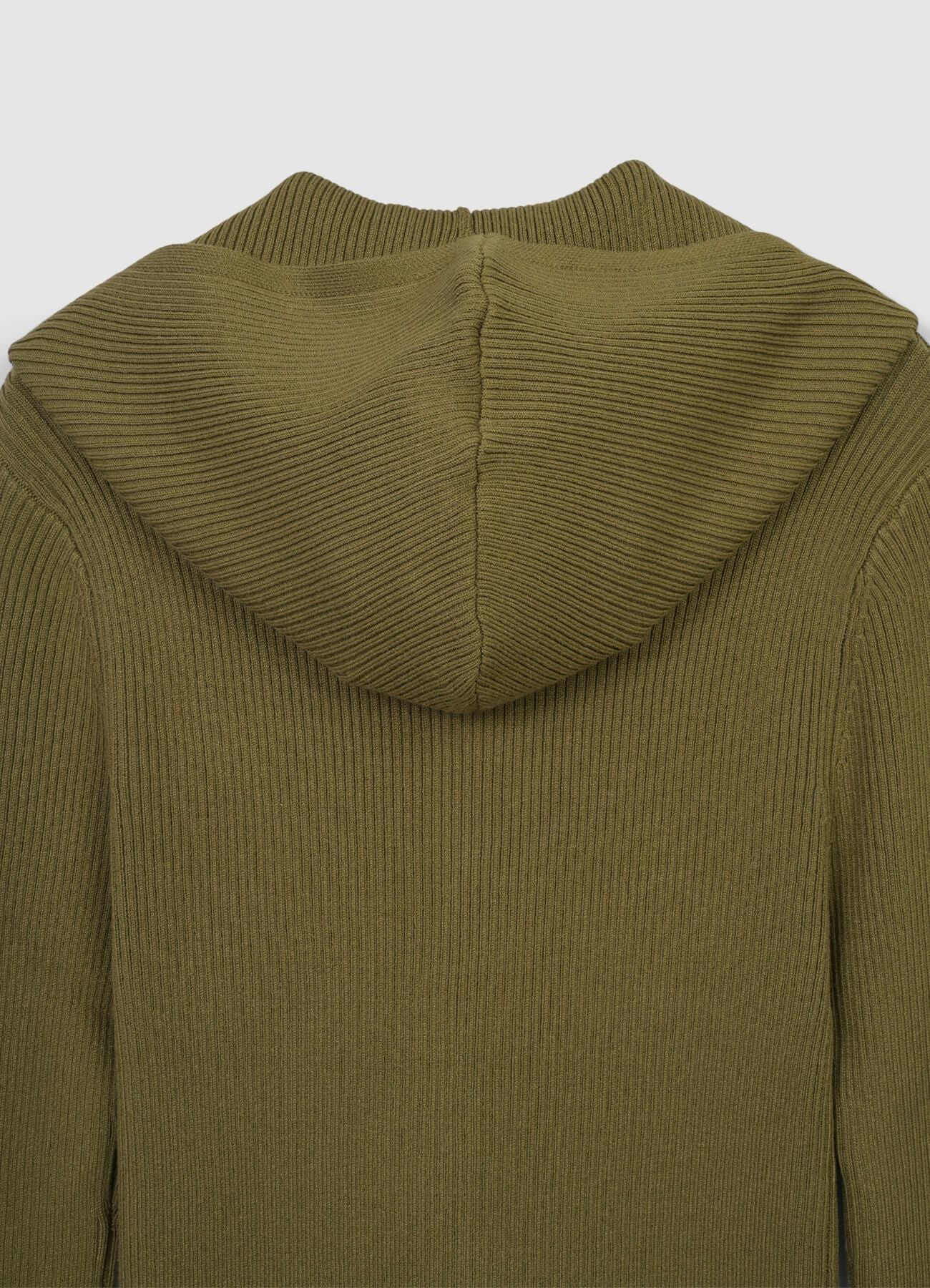 Cardigan costine con cappuccio - Image 6