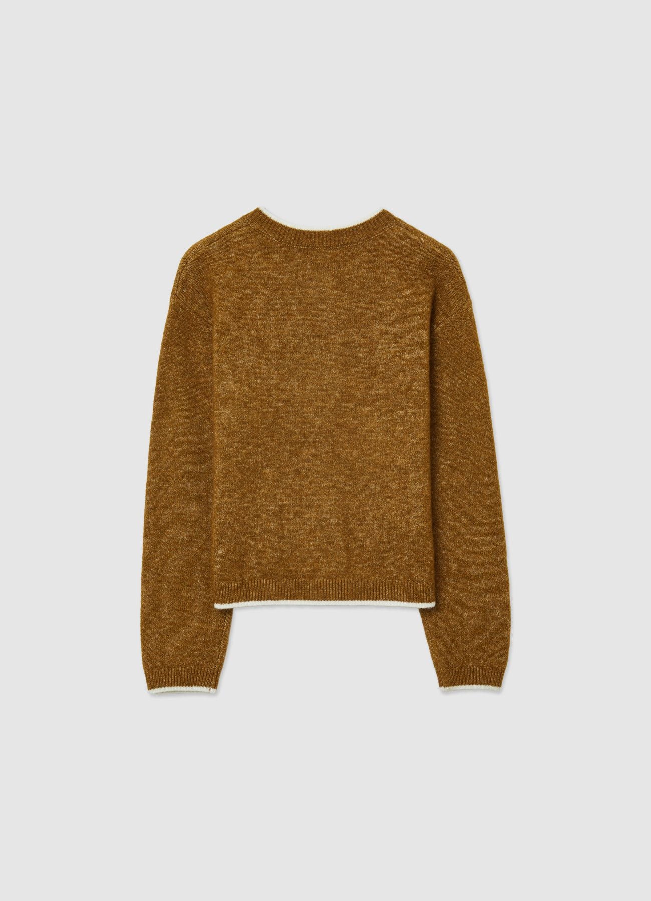 Cardigan girocollo con profili - Image 6