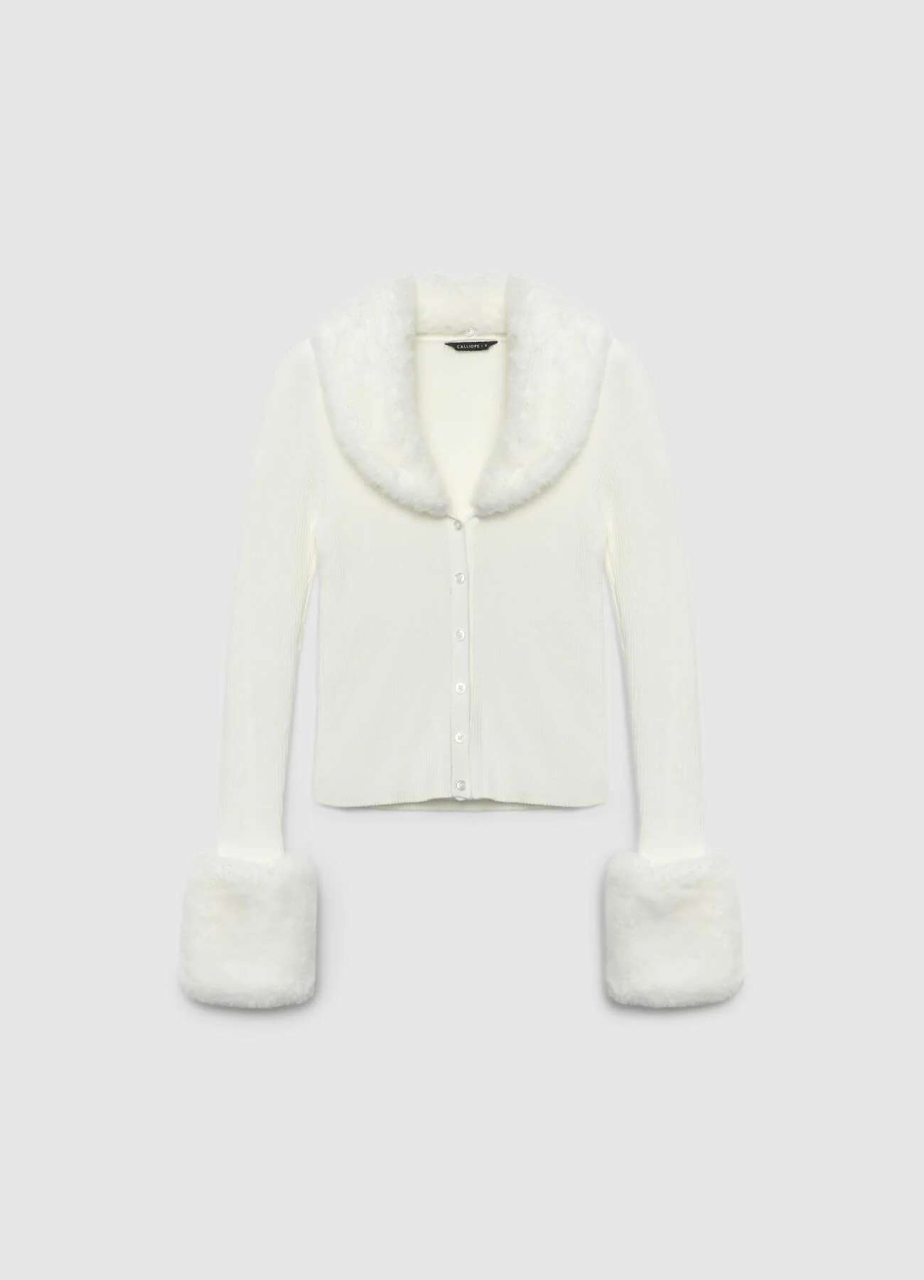 Cardigan inserti simil pelliccia - Image 4