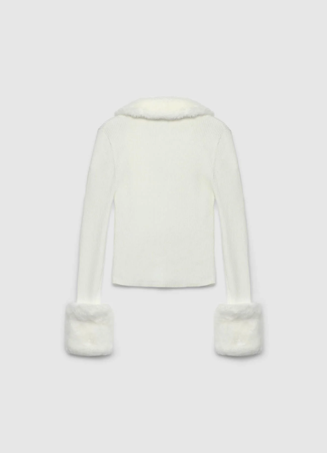 Cardigan inserti simil pelliccia - Image 6