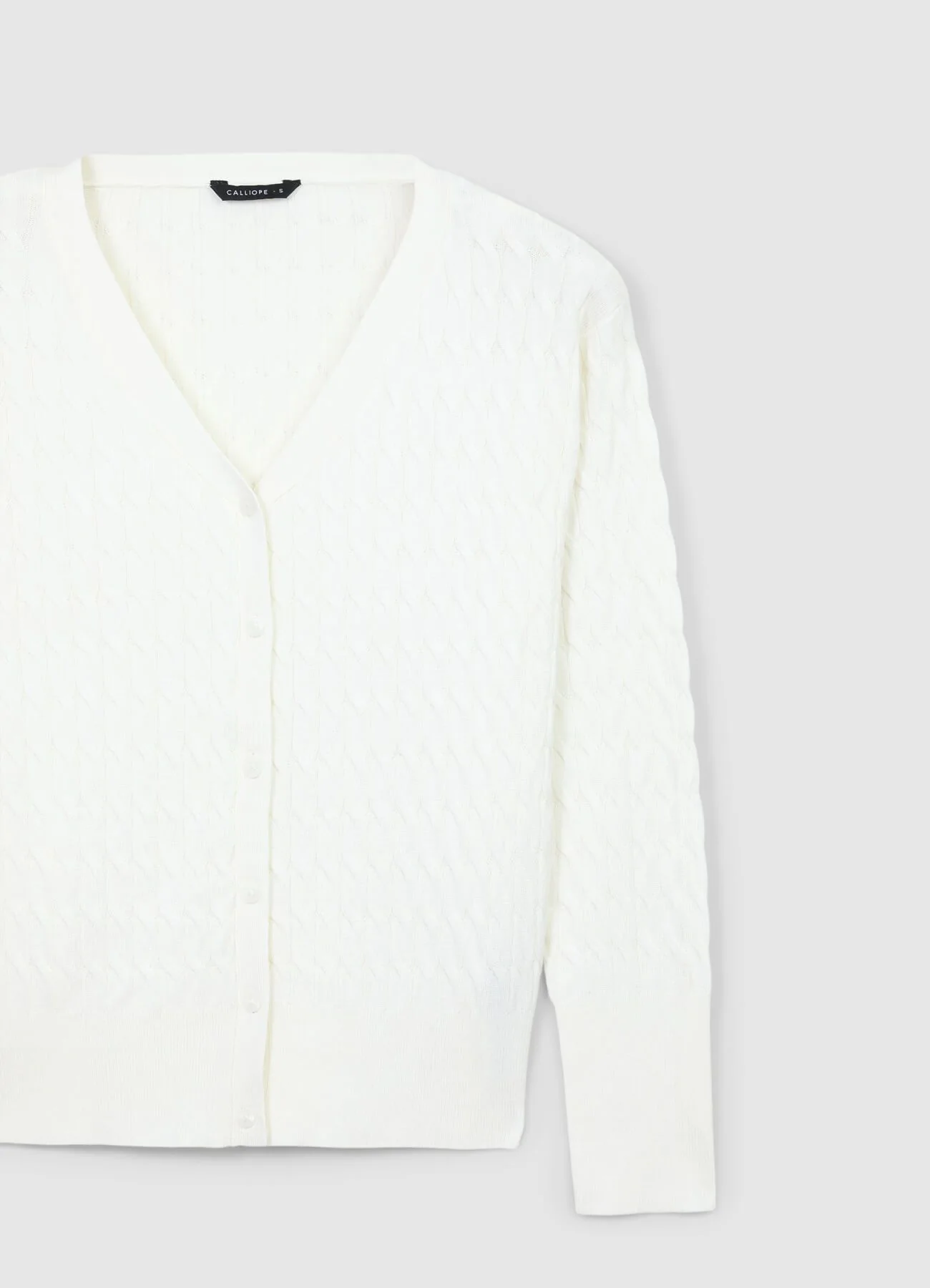 Cardigan intrecciato con bottoni - Image 5