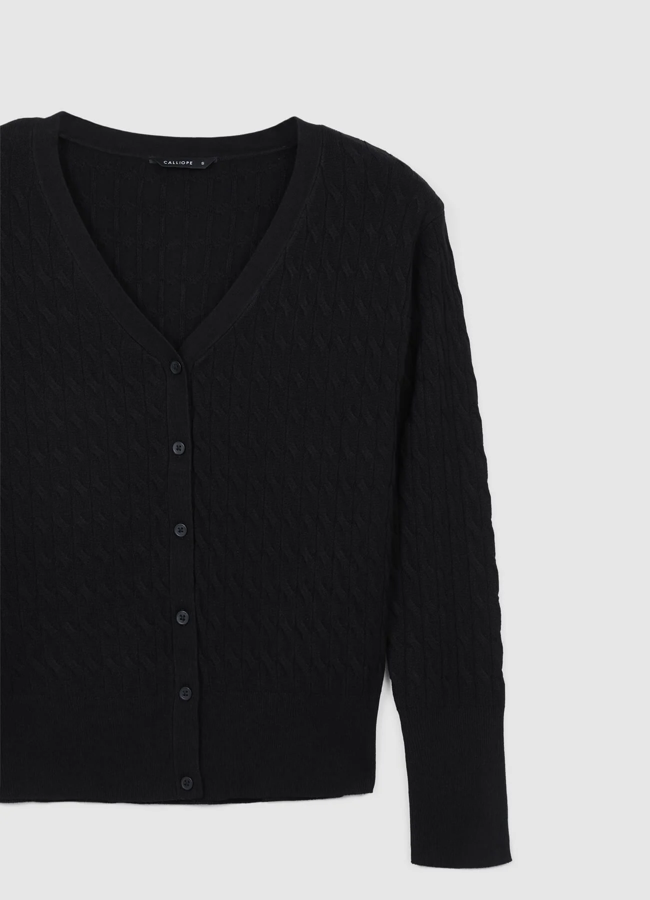 Cardigan intrecciato con bottoni - Image 5