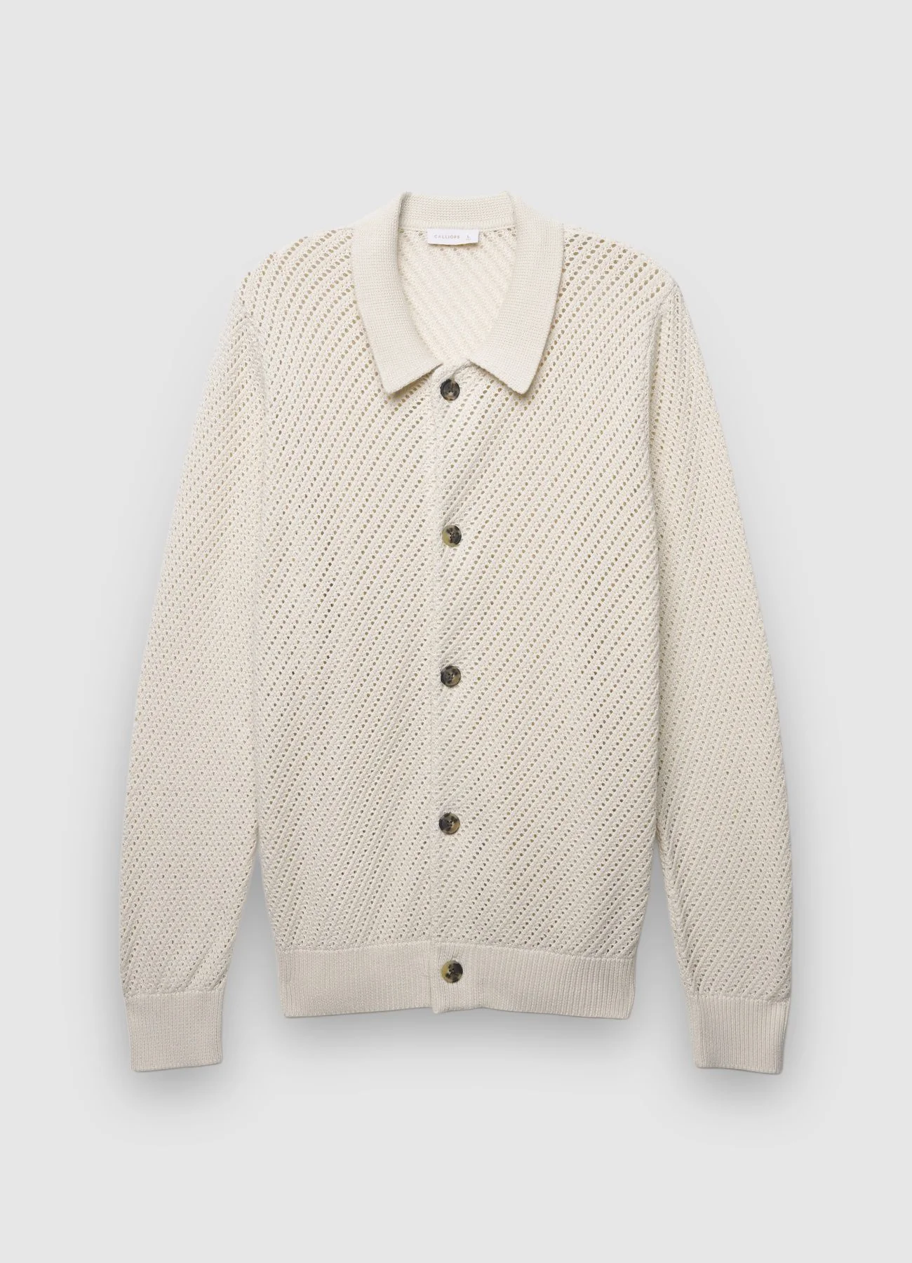 Cardigan operato con collo camicia - Image 6