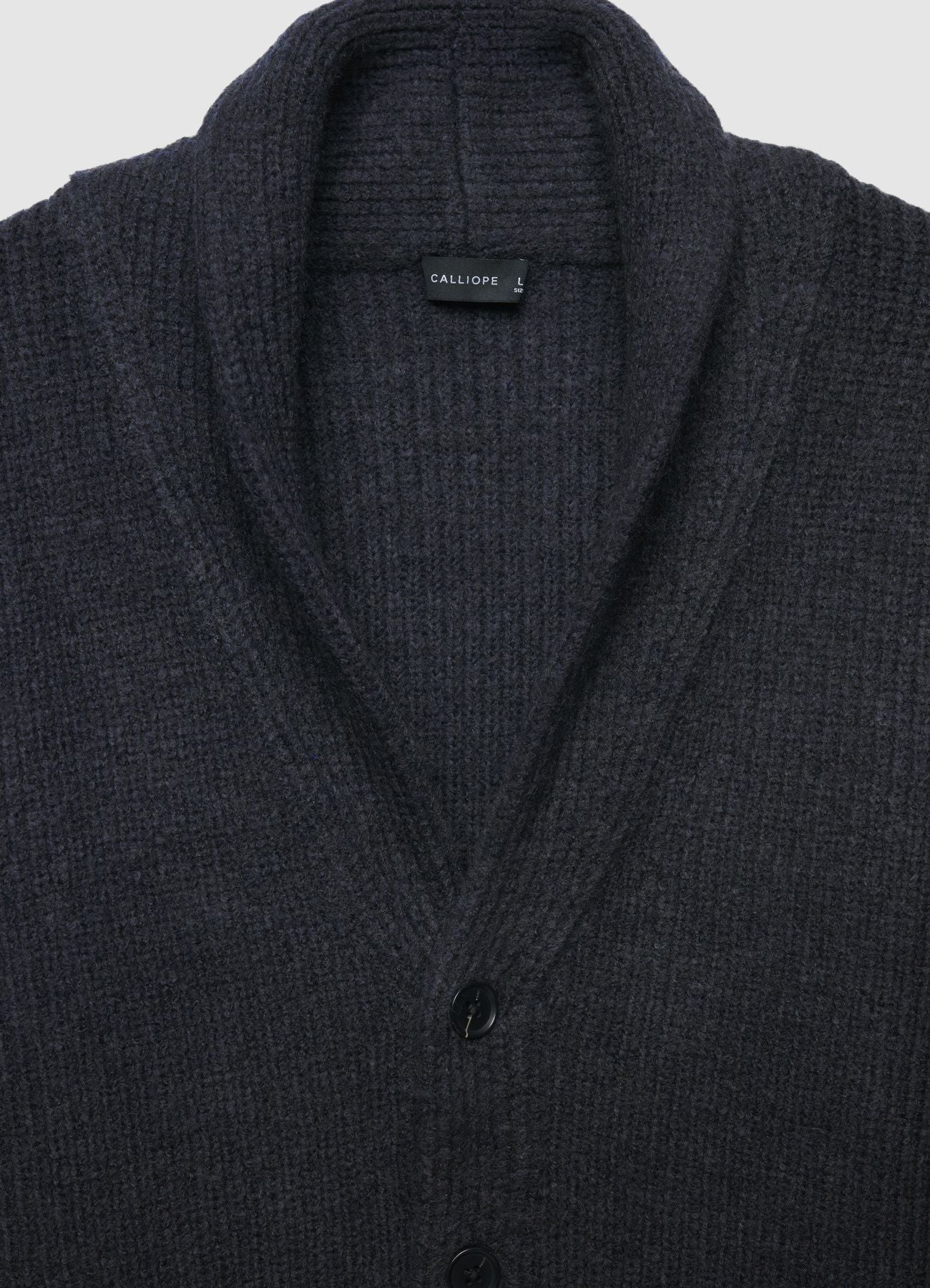 Cardigan sciallato tinta unita - Image 4