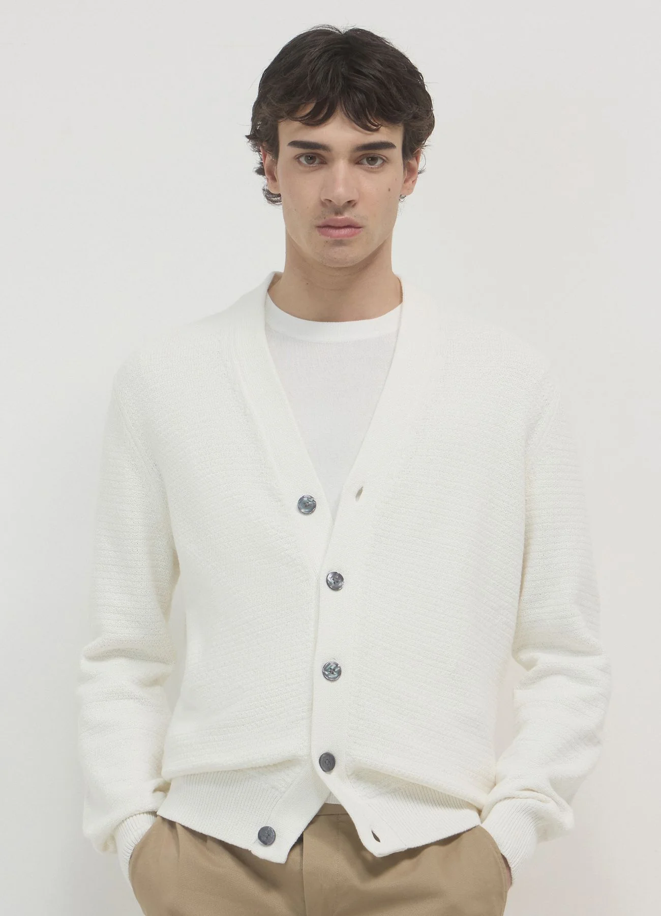 Cardigan tessuto operato - Image 2