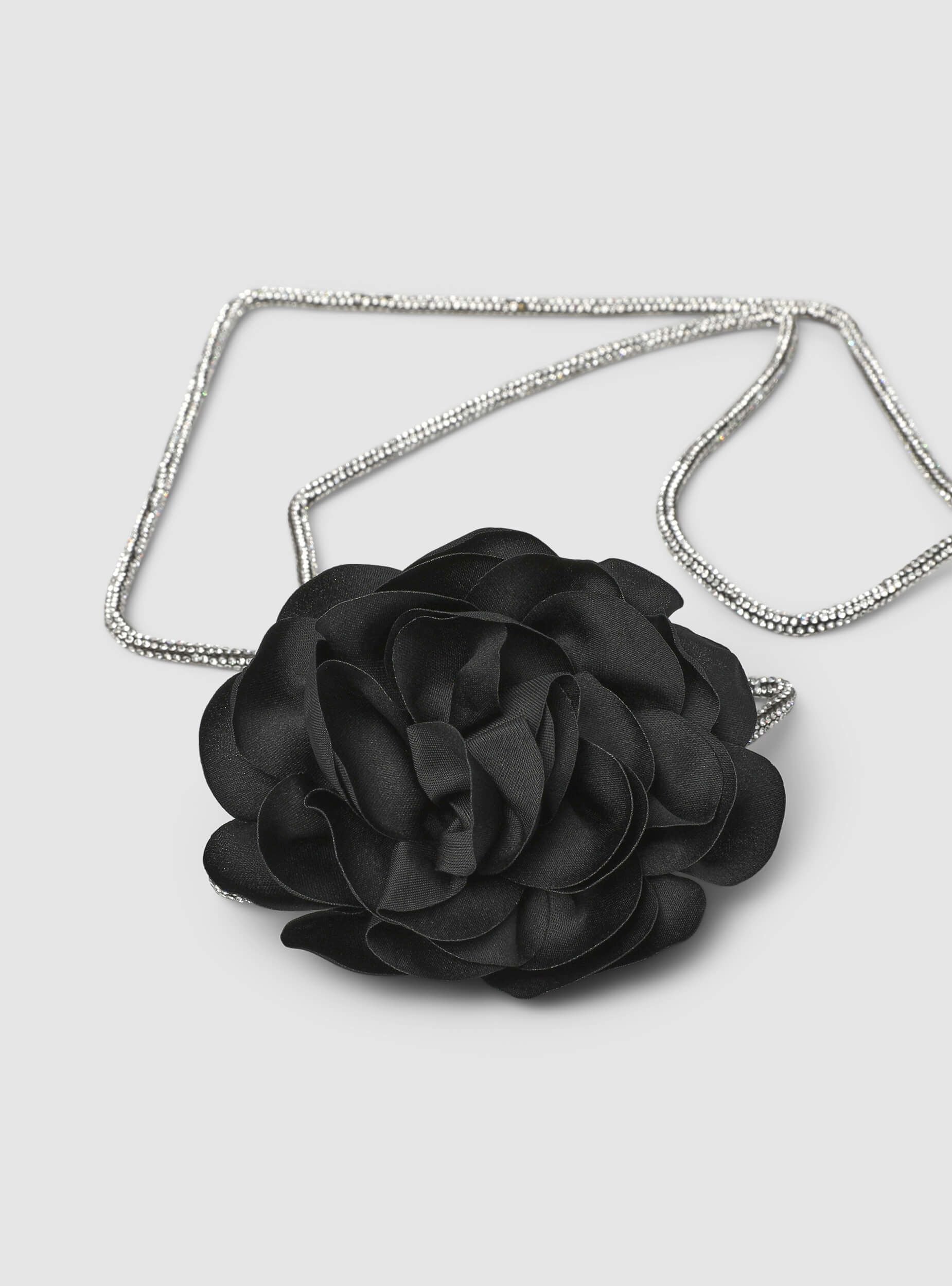 Chocker con fiore e strass