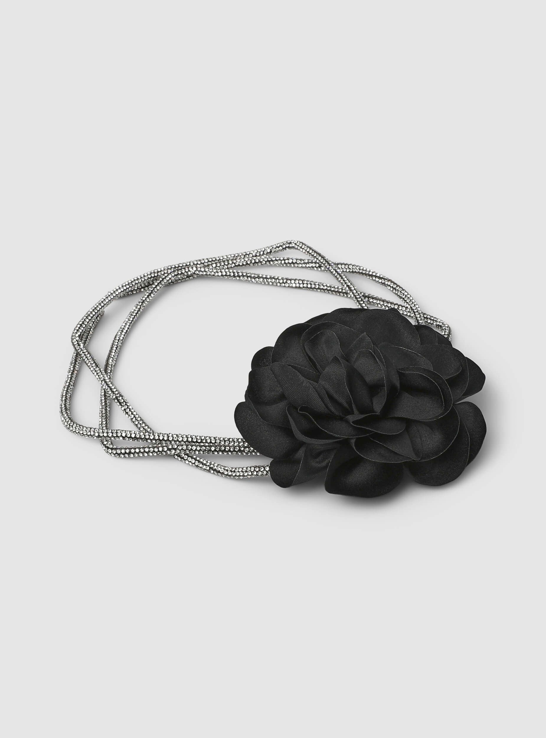 Chocker con fiore e strass - Image 3