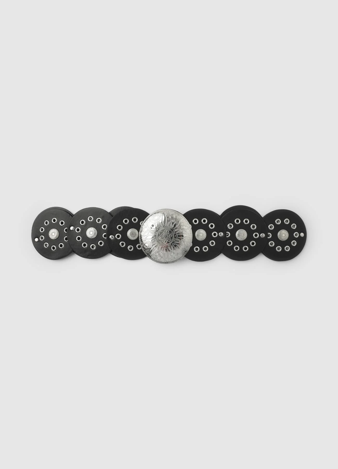 Cintura boho con dischi e fibbia tonda - Image 3