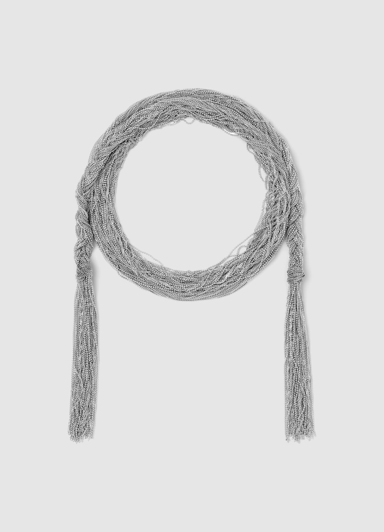 Collana choker a catene intrecciate con frange - Image 2