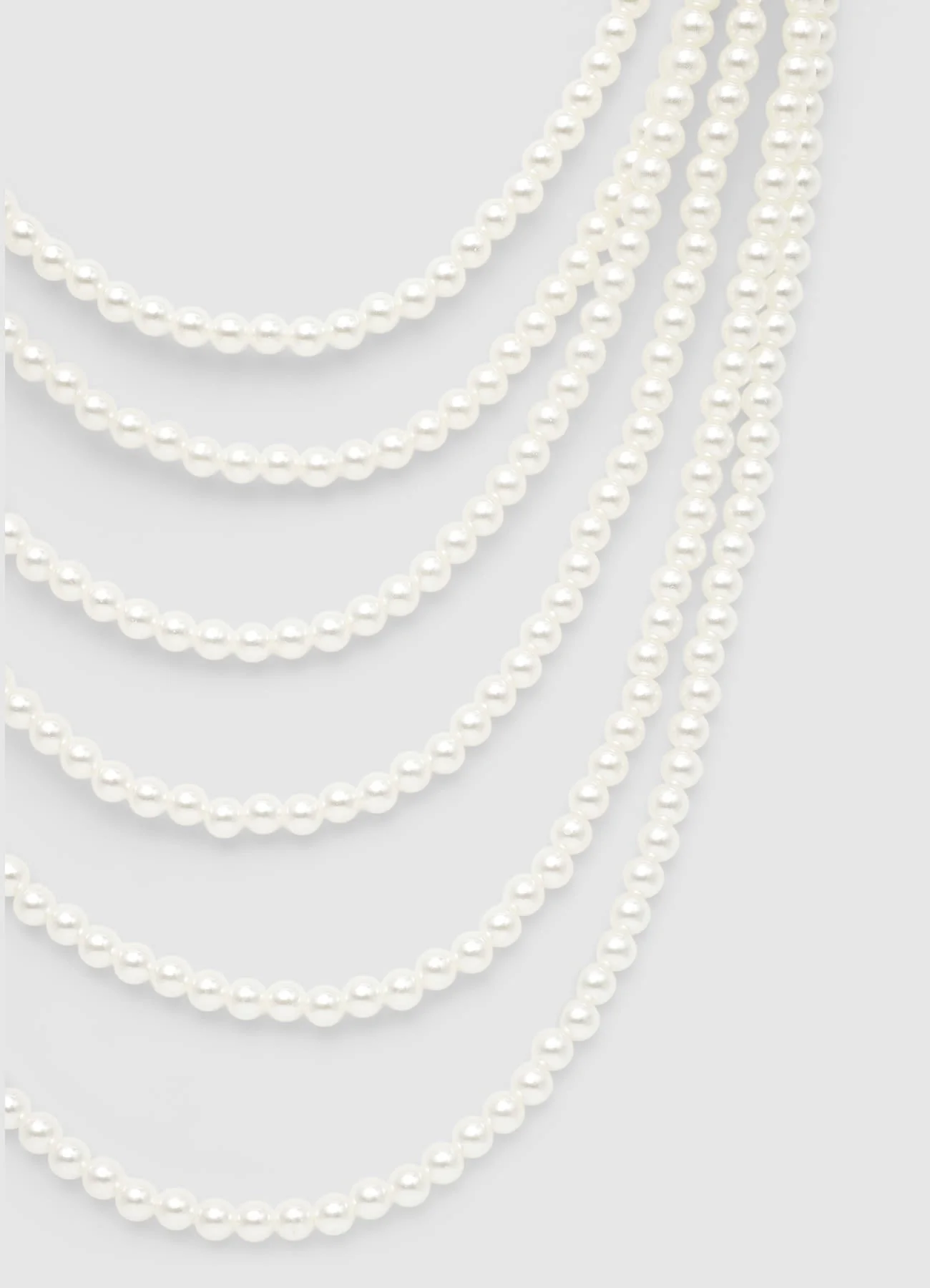 Collana lunga multilayer con perle - Image 2