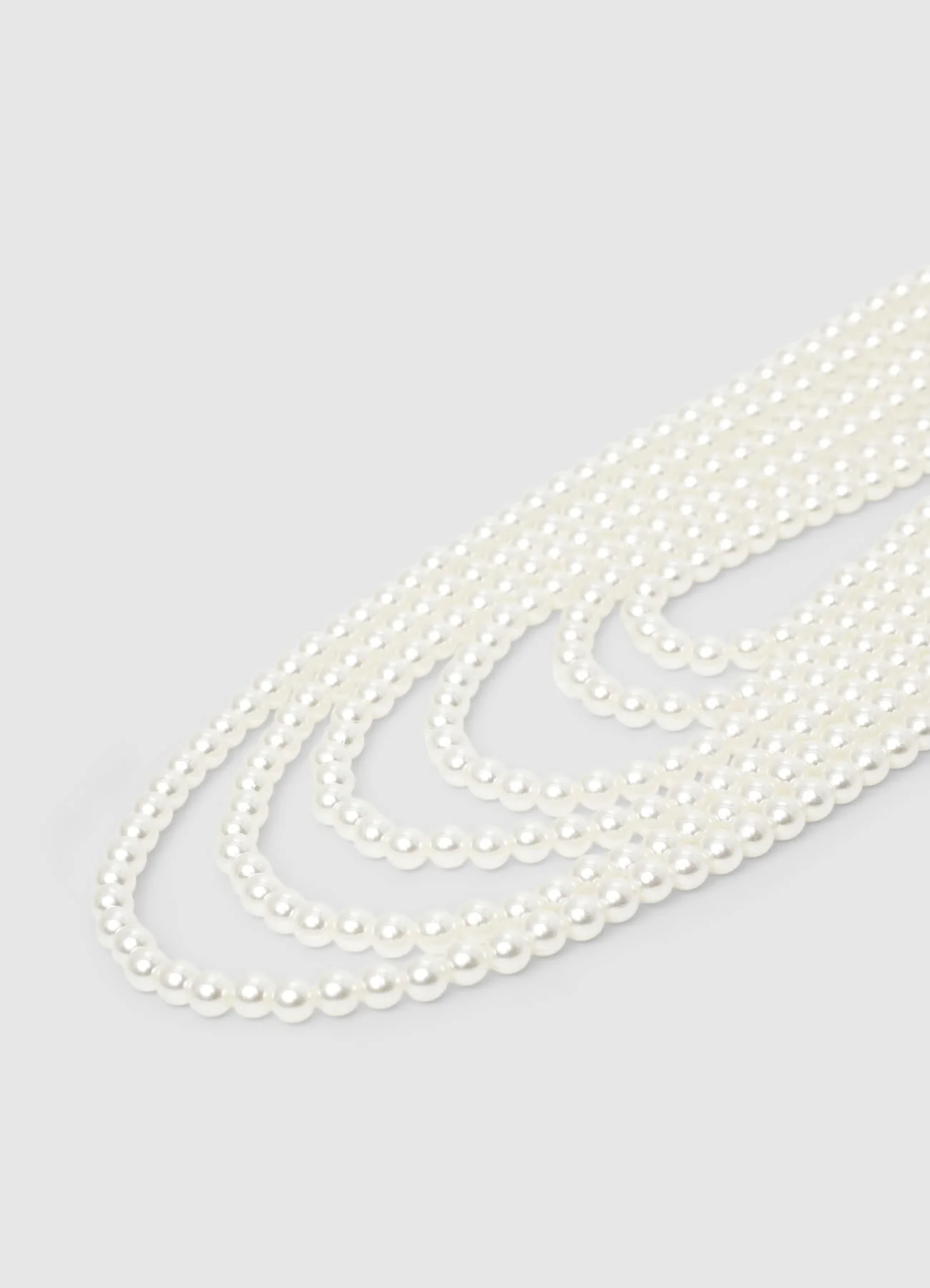 Collana lunga multilayer con perle - Image 4