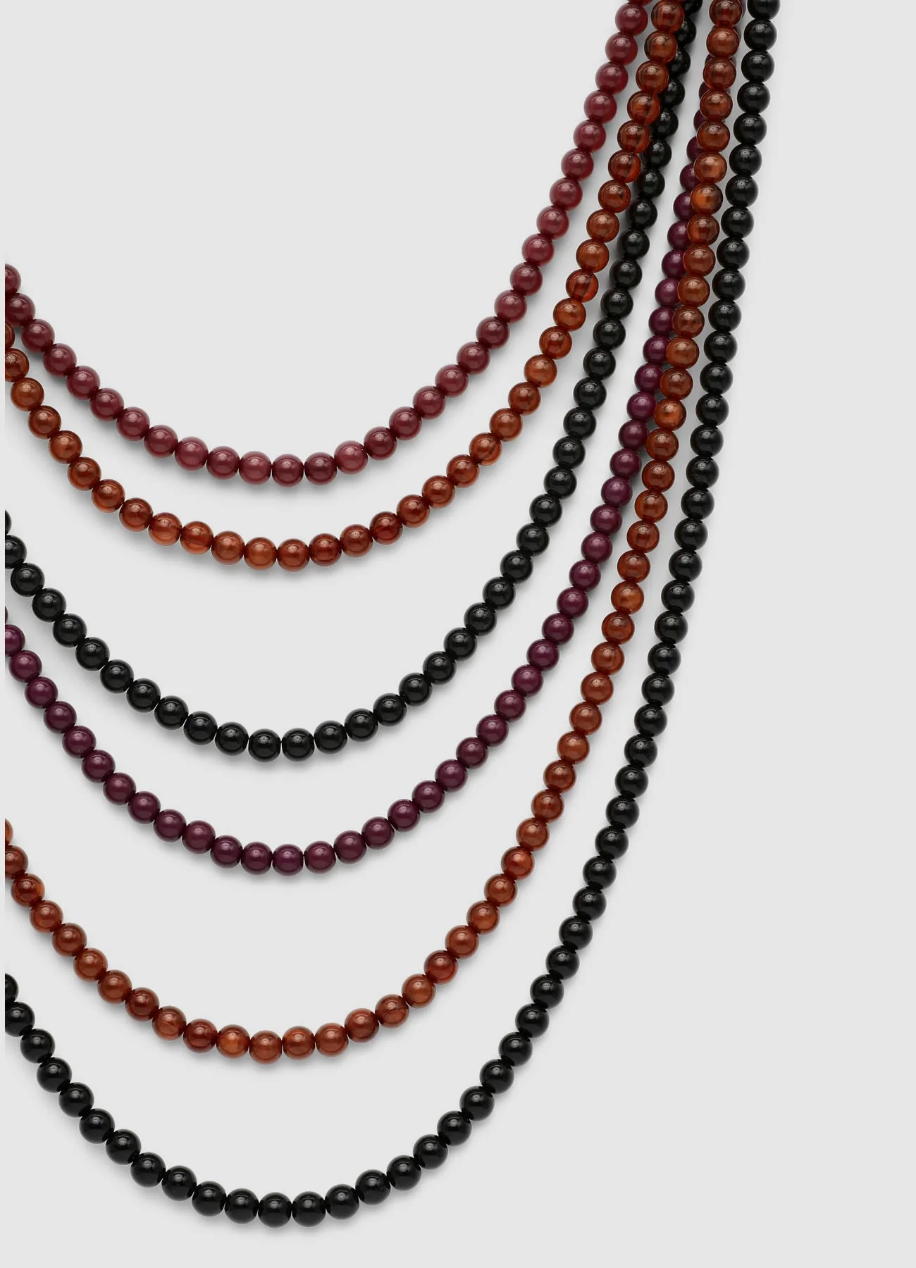 Collana lunga multilayer con perle - Image 4