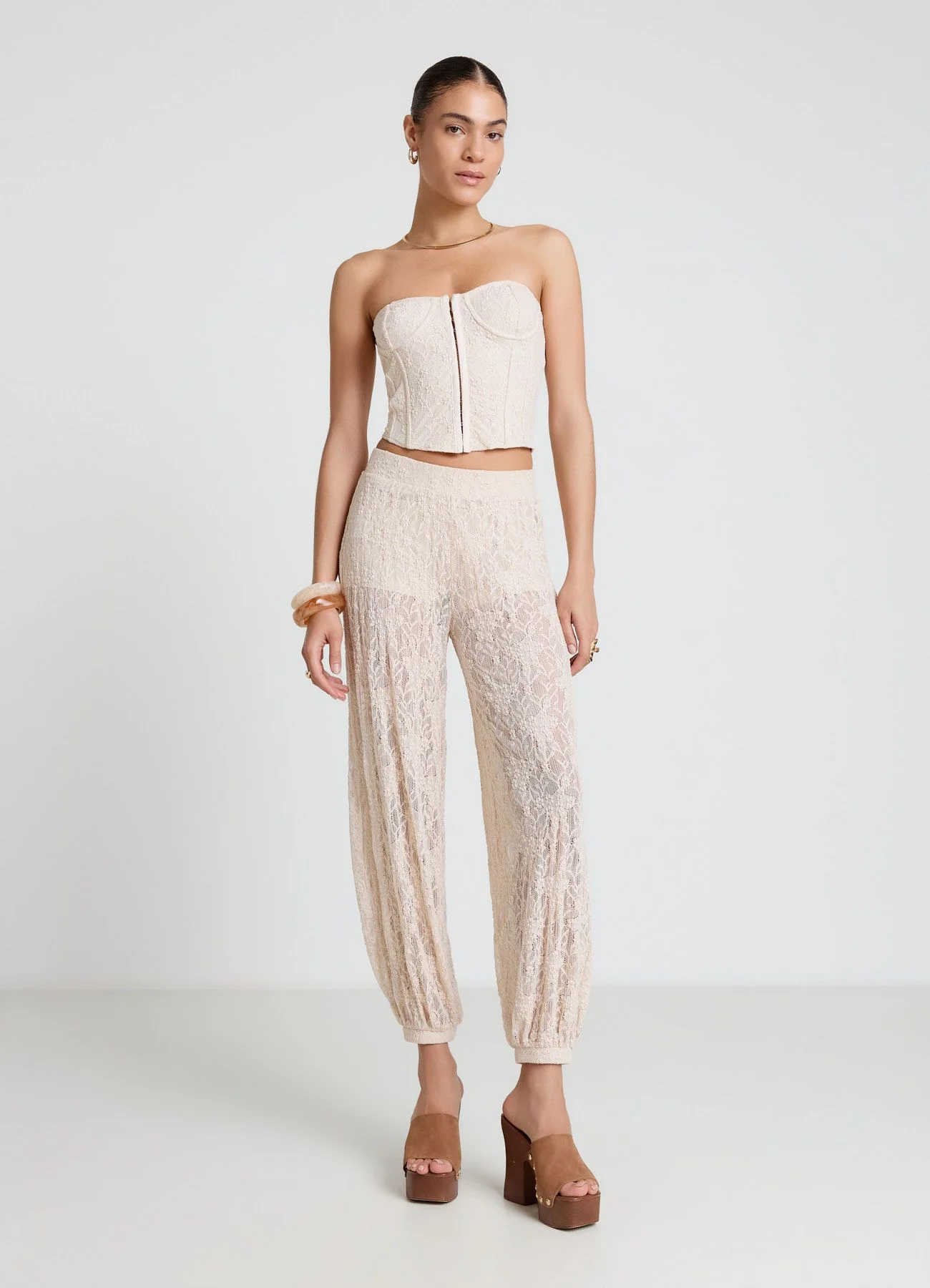 Corsetto in pizzo senza spalline con gancetti - Image 3