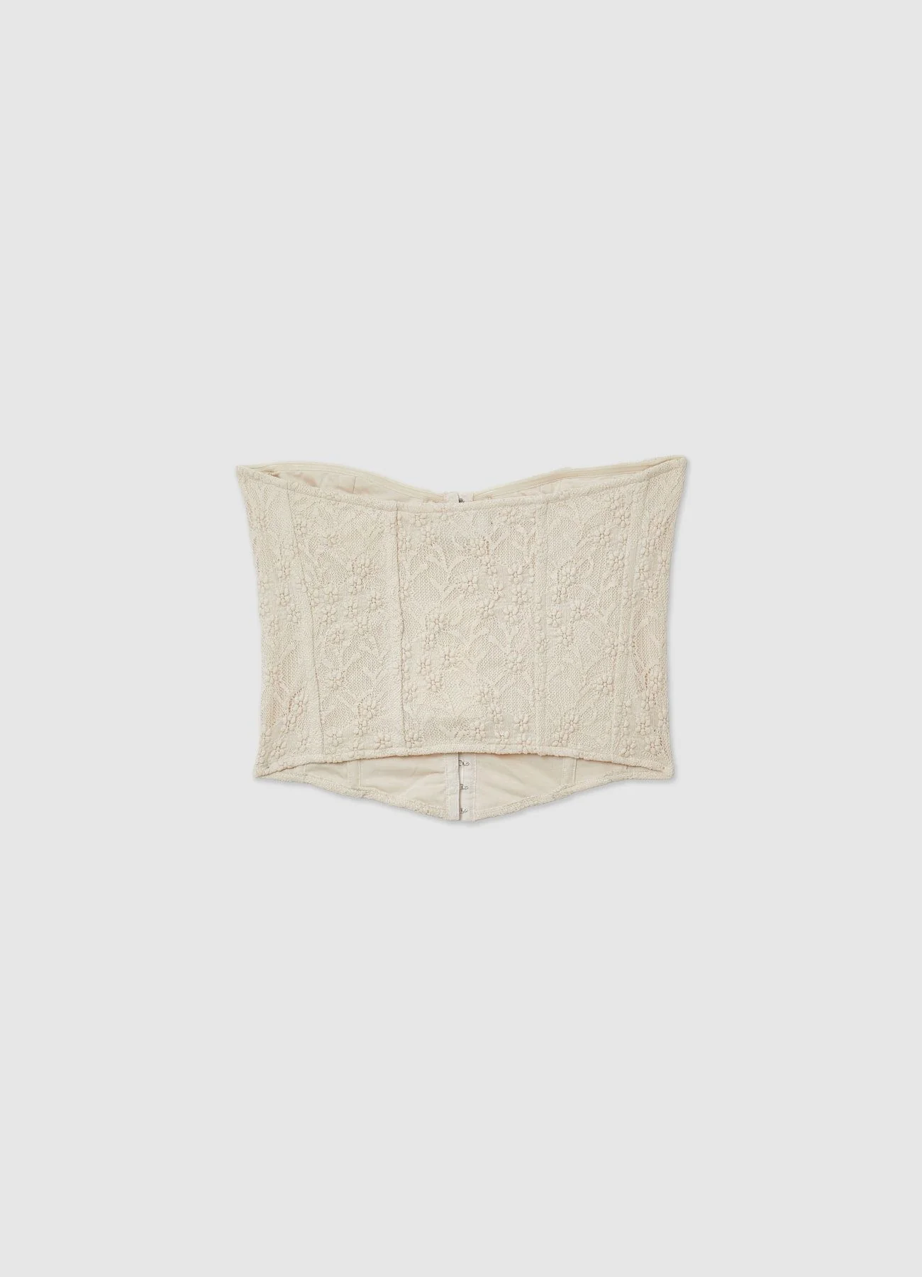 Corsetto in pizzo senza spalline con gancetti - Image 5