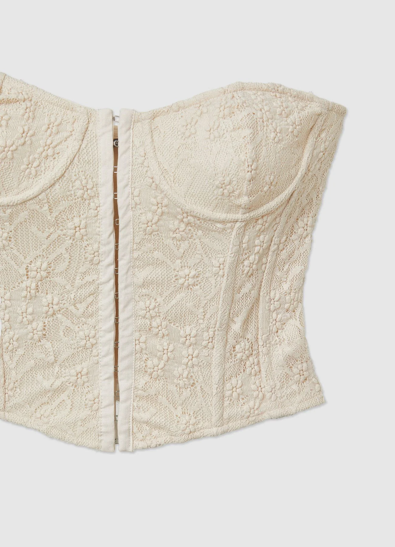 Corsetto in pizzo senza spalline con gancetti - Image 6