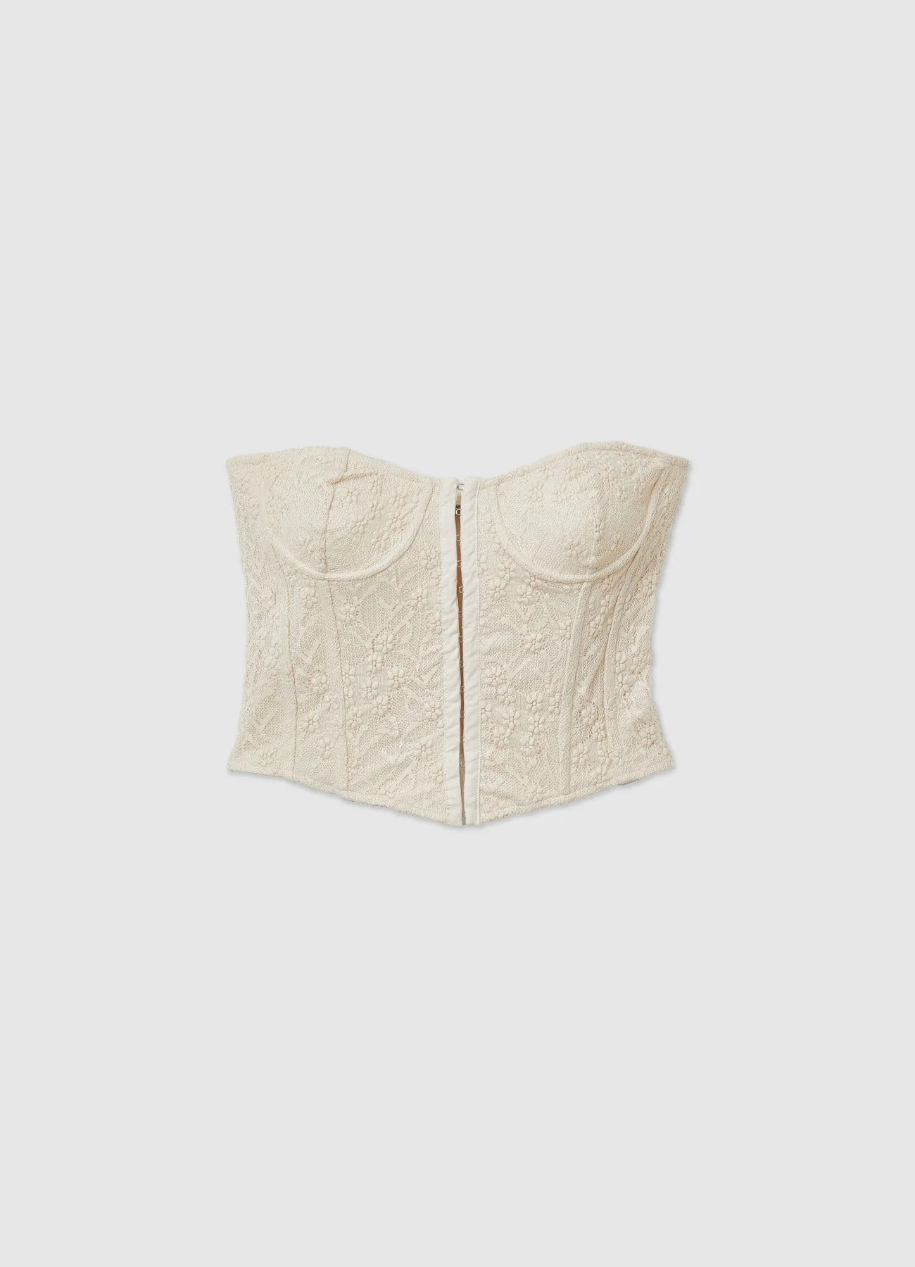 Corsetto in pizzo senza spalline con gancetti - Image 7