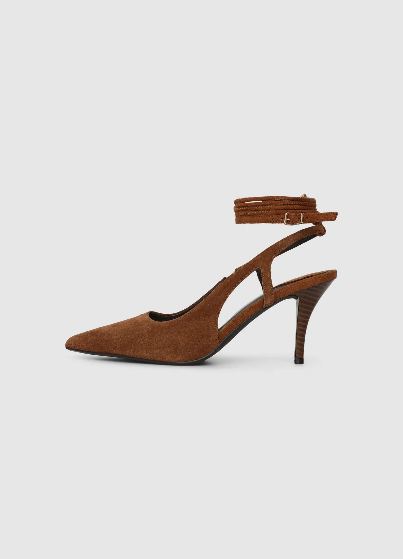 Décolleté slingback allacciata in pelle - Image 3