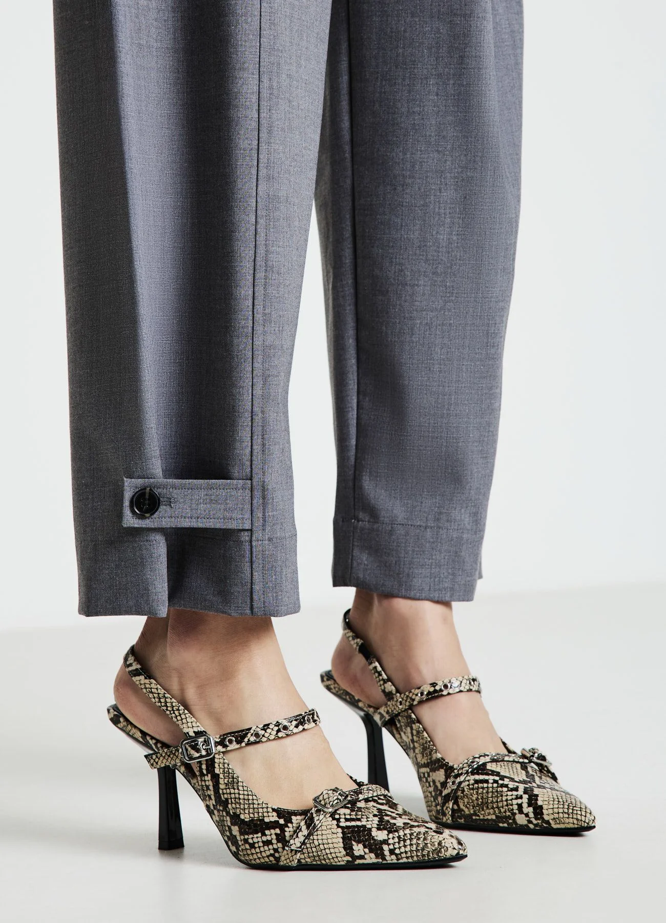 Decollete slingback fantasia pitonata - Image 2