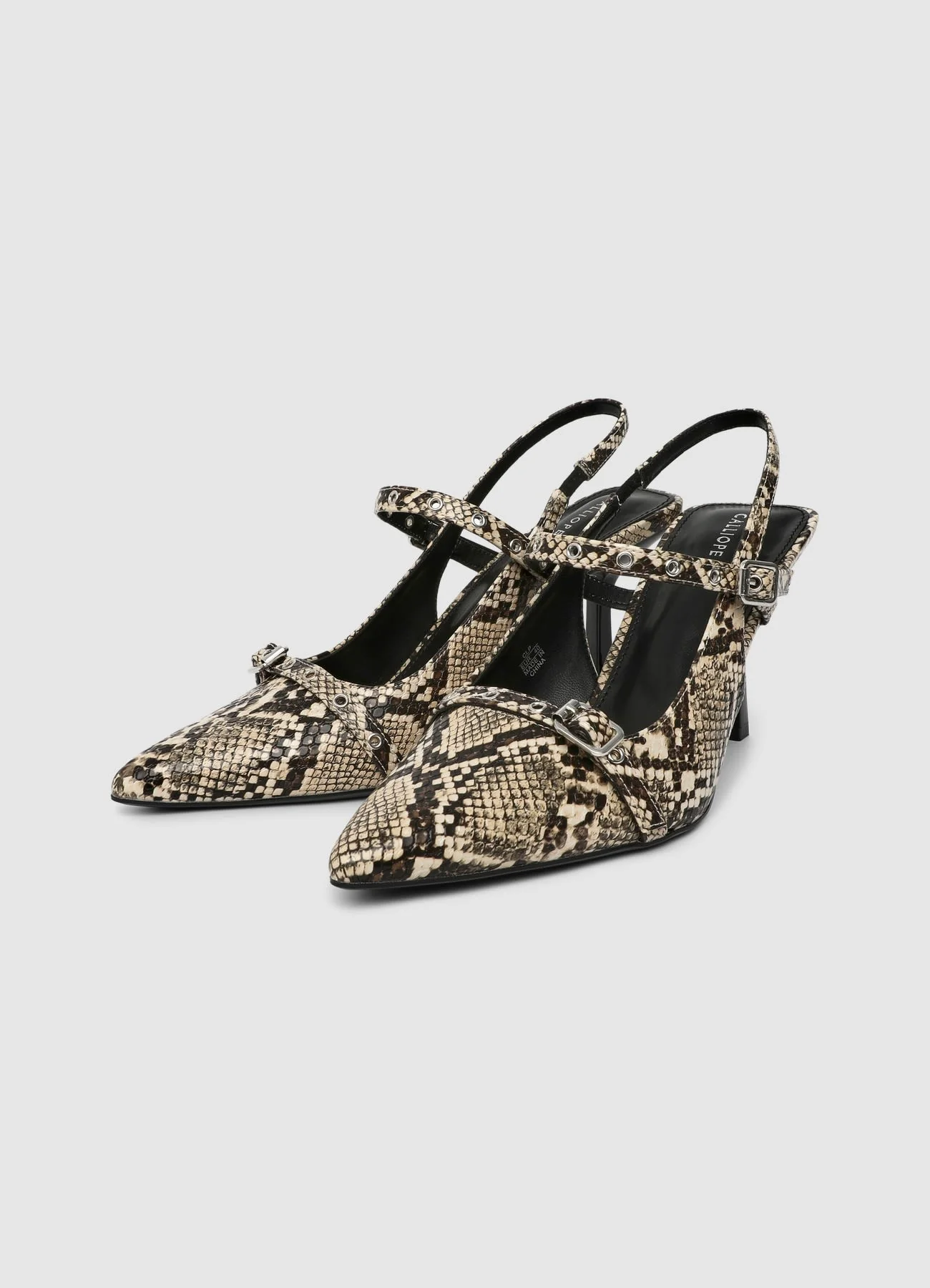Decollete slingback fantasia pitonata - Image 3