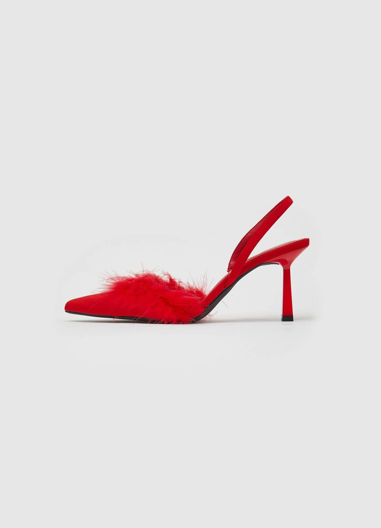 Décolleté slingback piuma